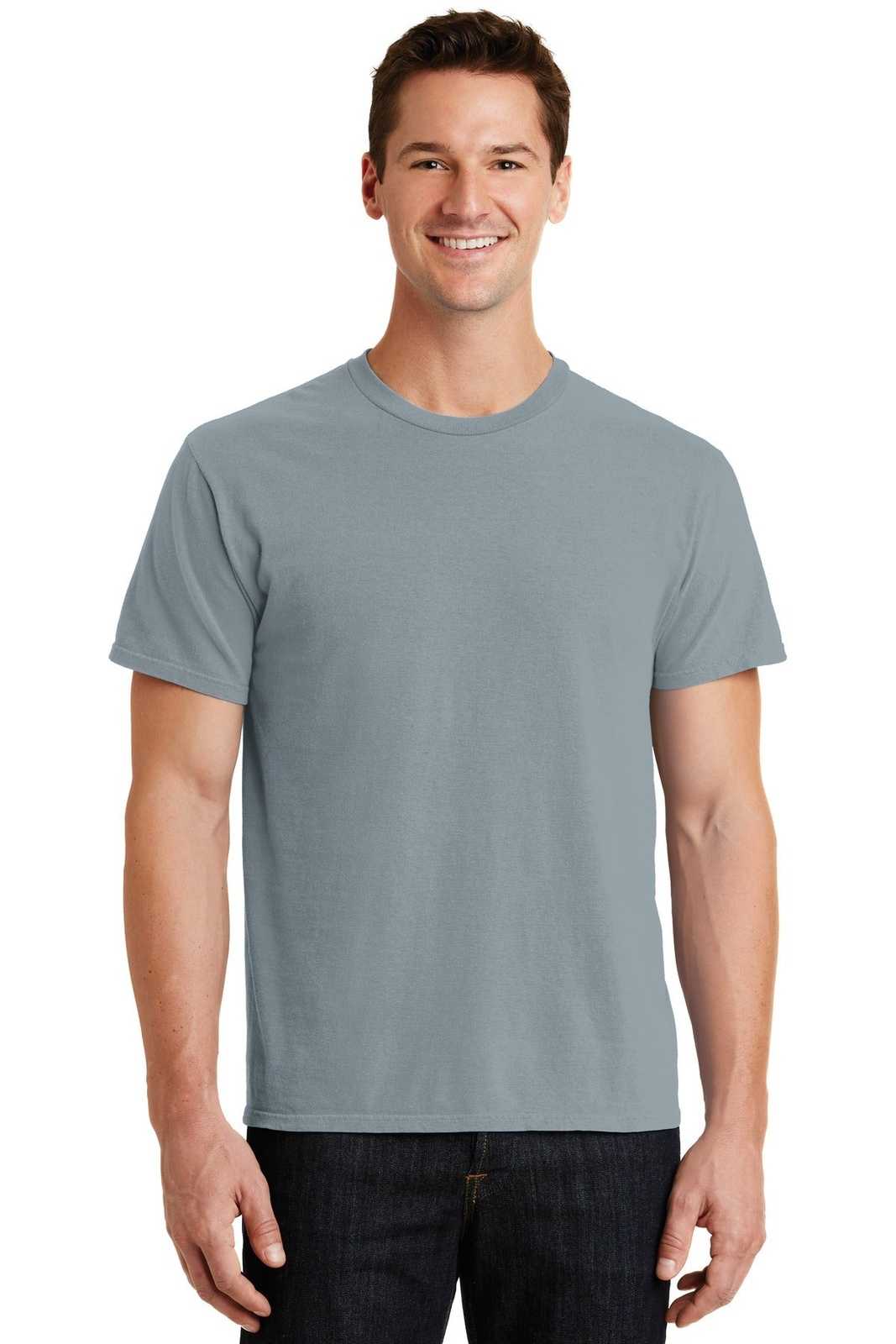 Port &amp; Company PC099 Beach Wash Garment-Dyed Tee - Dove Gray - HIT a Double - 1
