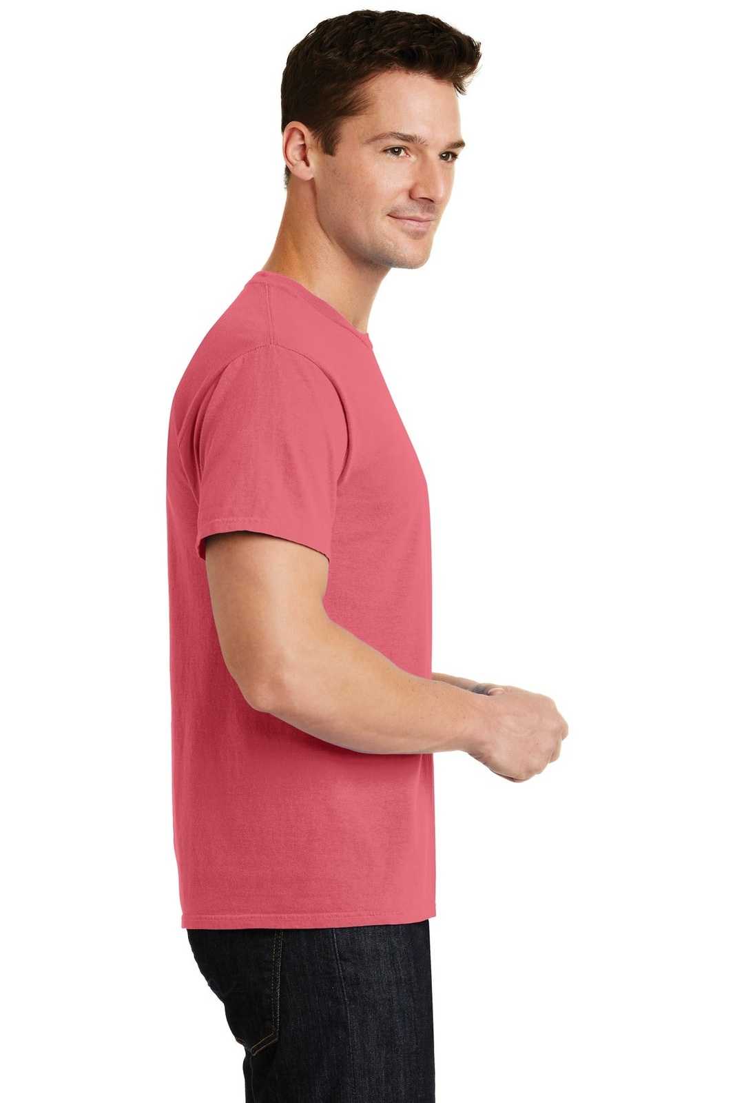 Port &amp; Company PC099 Beach Wash Garment-Dyed Tee - Fruit Punch - HIT a Double - 3