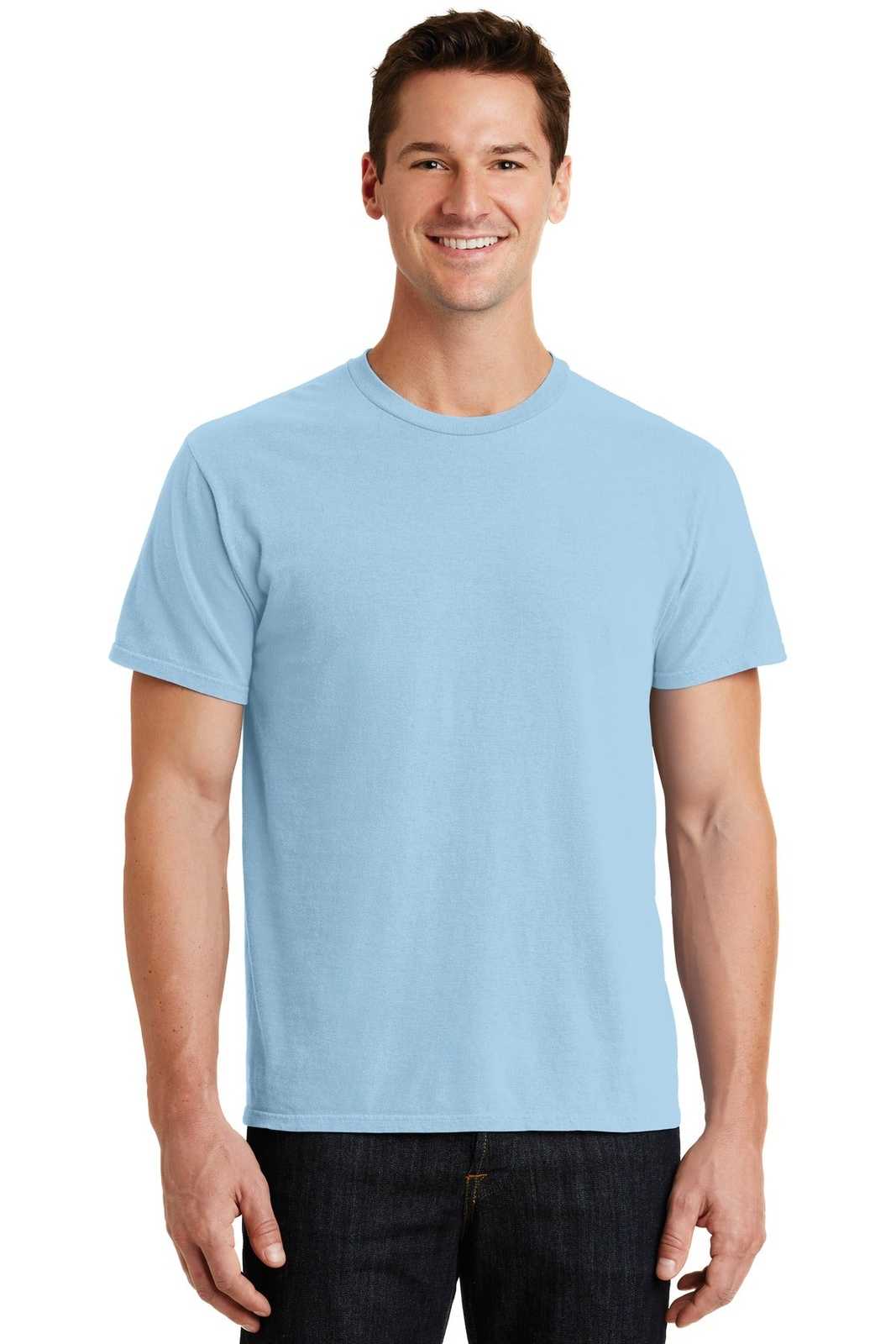 Port &amp; Company PC099 Beach Wash Garment-Dyed Tee - Glacier - HIT a Double - 1