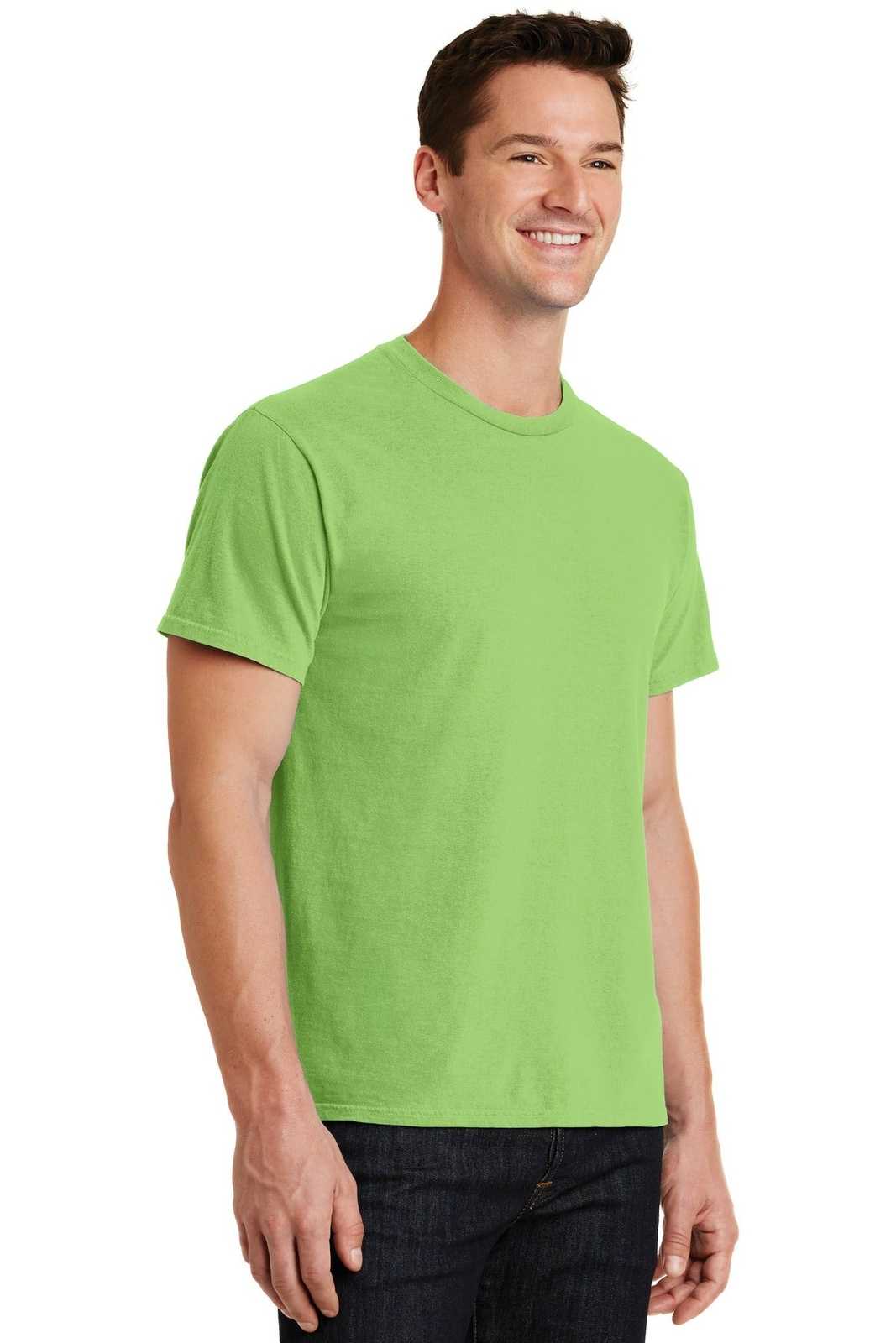 Port &amp; Company PC099 Beach Wash Garment-Dyed Tee - Limeaide - HIT a Double - 4