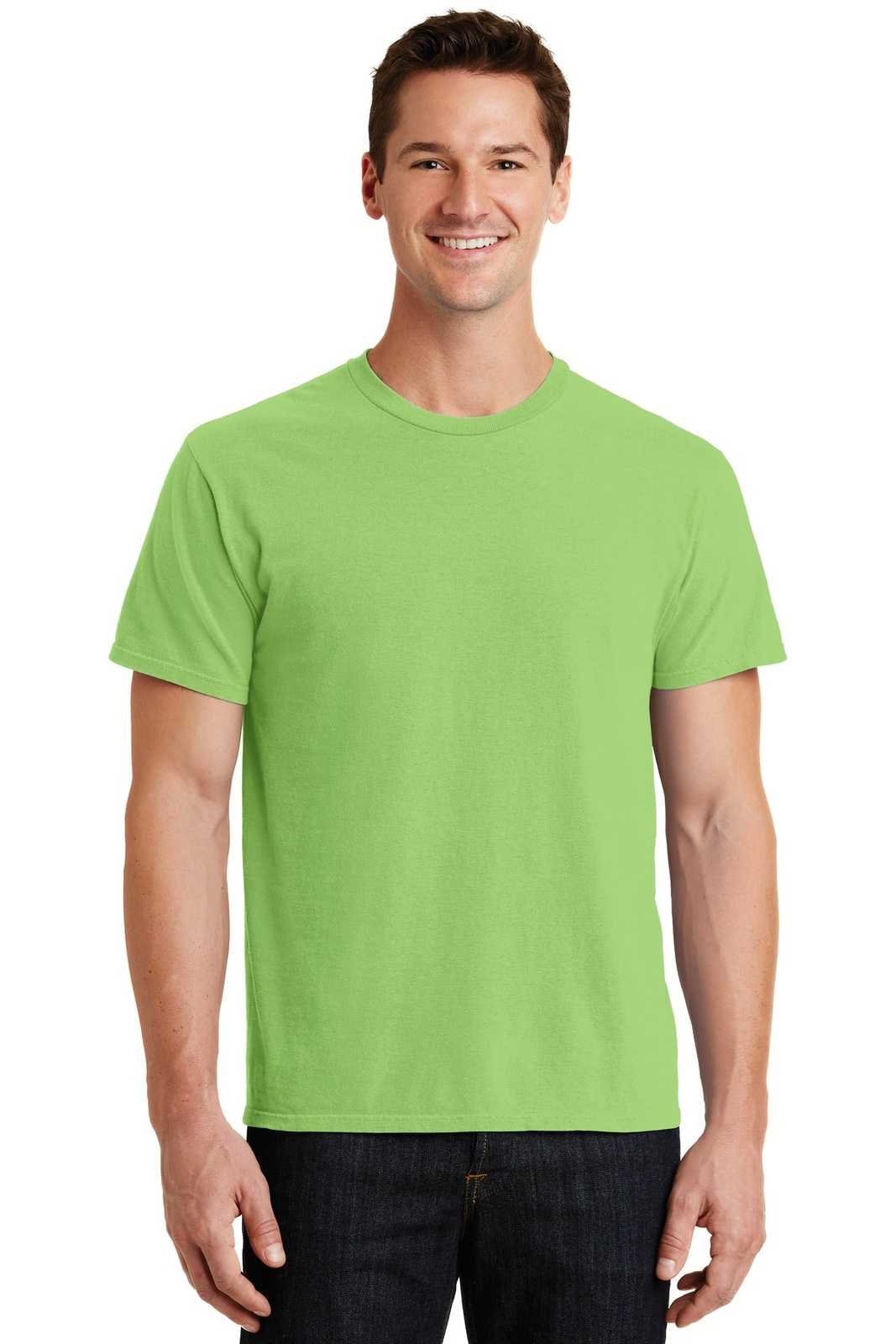 Port &amp; Company PC099 Beach Wash Garment-Dyed Tee - Limeaide - HIT a Double - 1