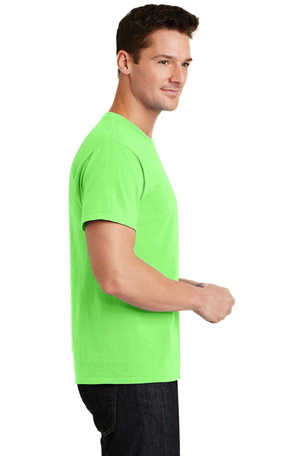Port &amp; Company PC099 Beach Wash Garment-Dyed Tee - Neon Green - HIT a Double - 3