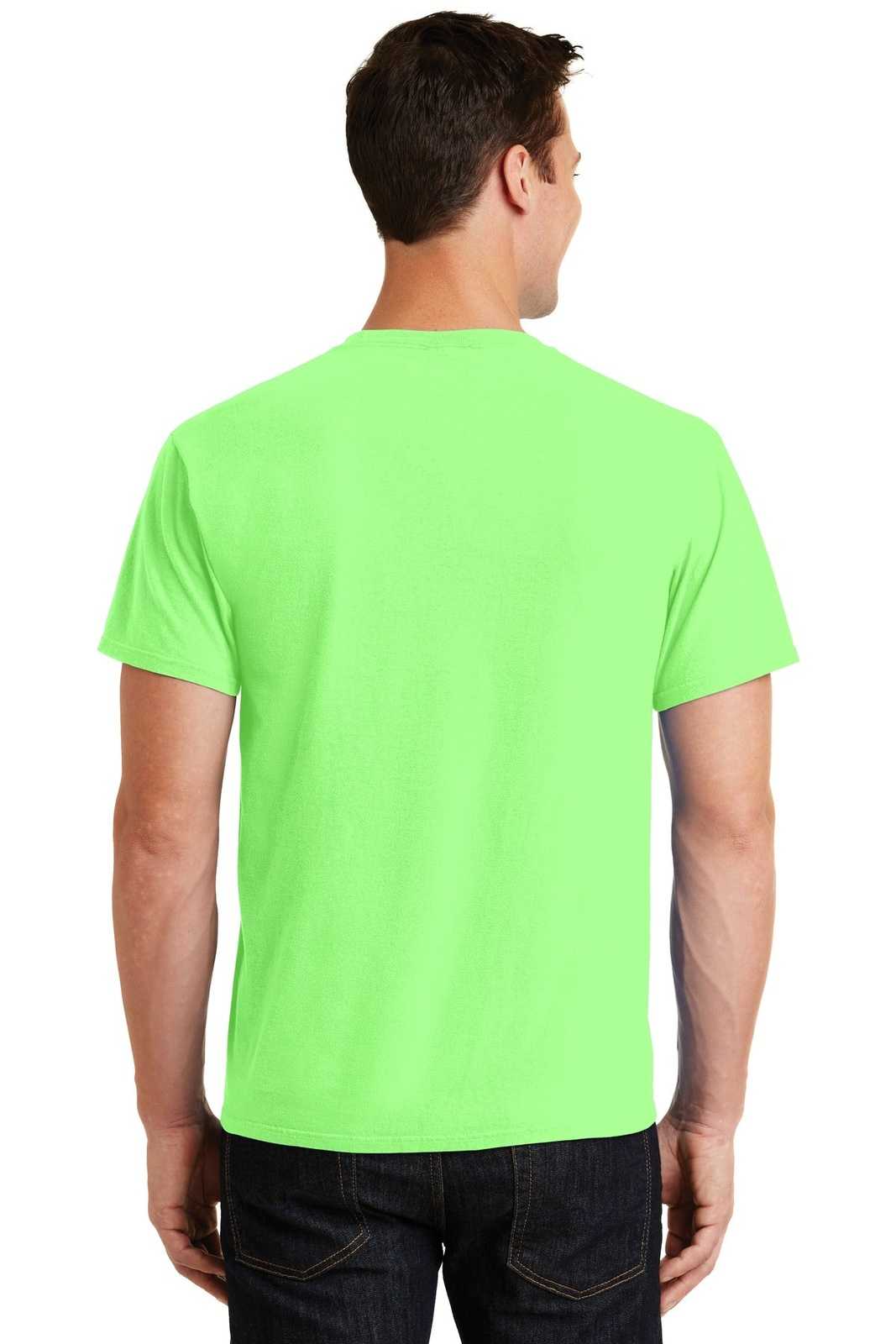 Port &amp; Company PC099 Beach Wash Garment-Dyed Tee - Neon Green - HIT a Double - 2