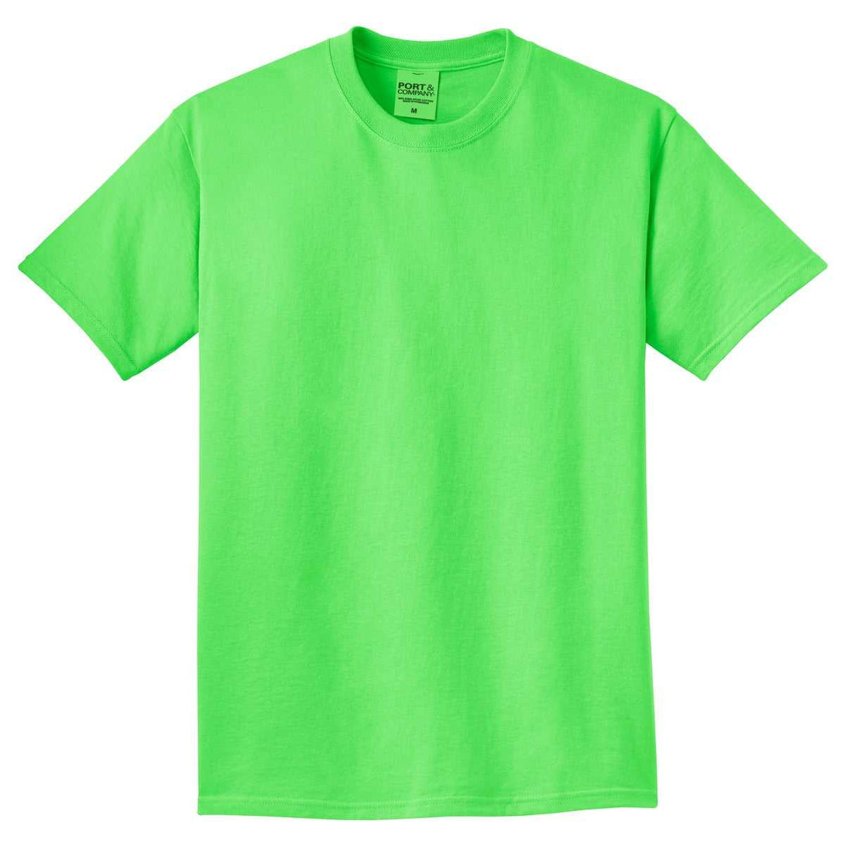 Port &amp; Company PC099 Beach Wash Garment-Dyed Tee - Neon Green - HIT a Double - 5