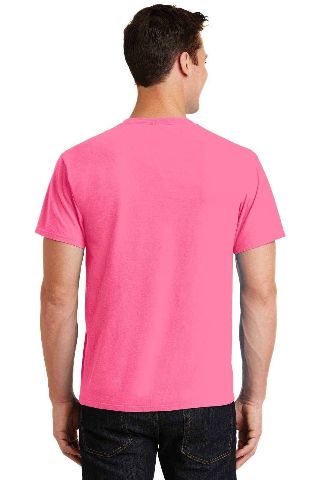 Port &amp; Company PC099 Beach Wash Garment-Dyed Tee - Neon Pink - HIT a Double - 2