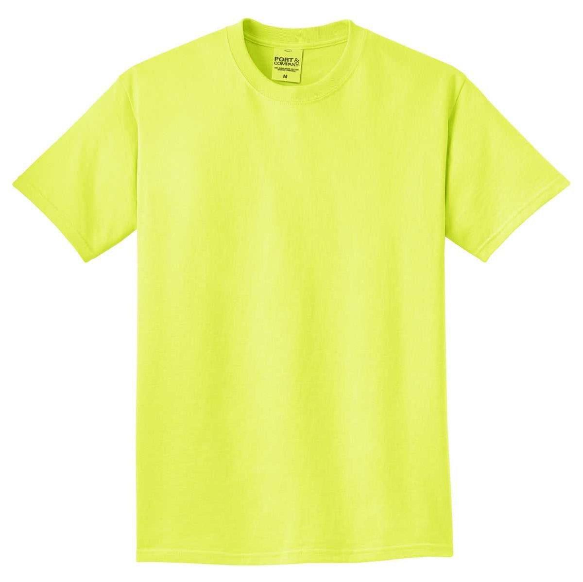 Port &amp; Company PC099 Beach Wash Garment-Dyed Tee - Neon Yellow - HIT a Double - 5