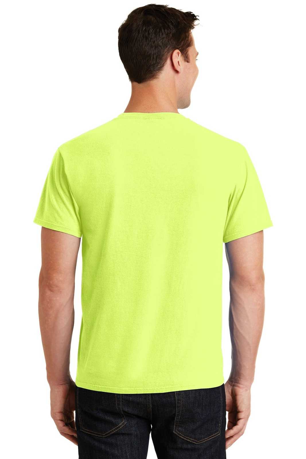 Port &amp; Company PC099 Beach Wash Garment-Dyed Tee - Neon Yellow - HIT a Double - 2