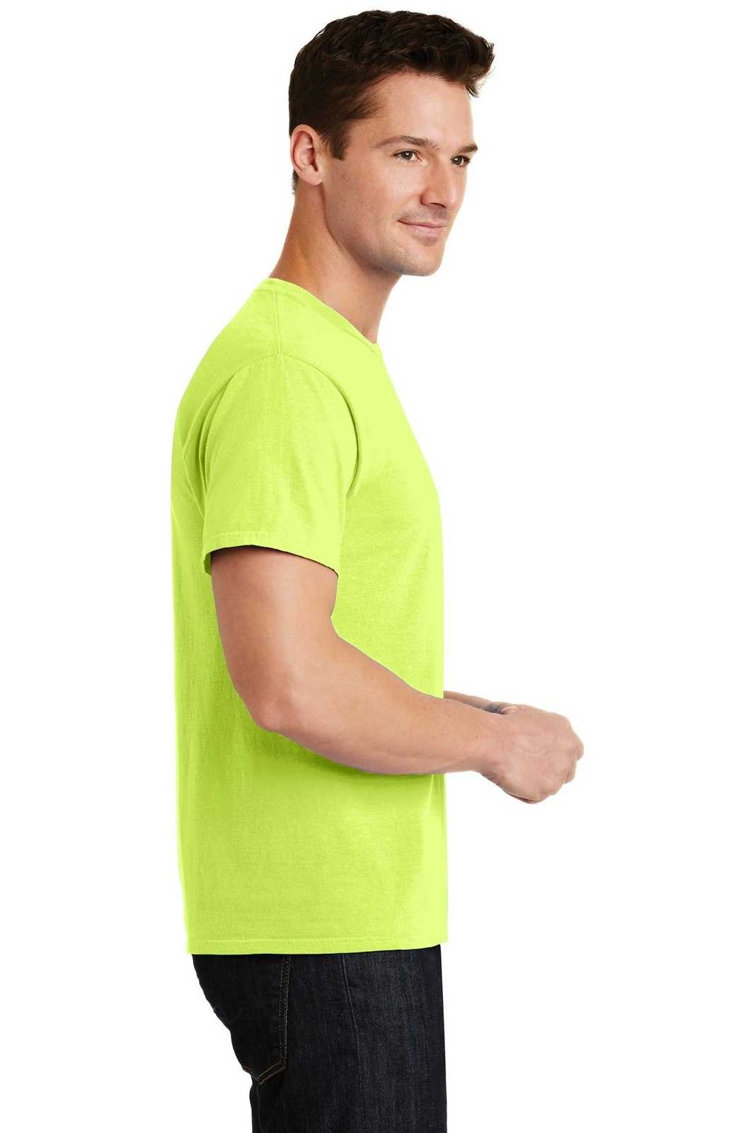 Port &amp; Company PC099 Beach Wash Garment-Dyed Tee - Neon Yellow - HIT a Double - 3
