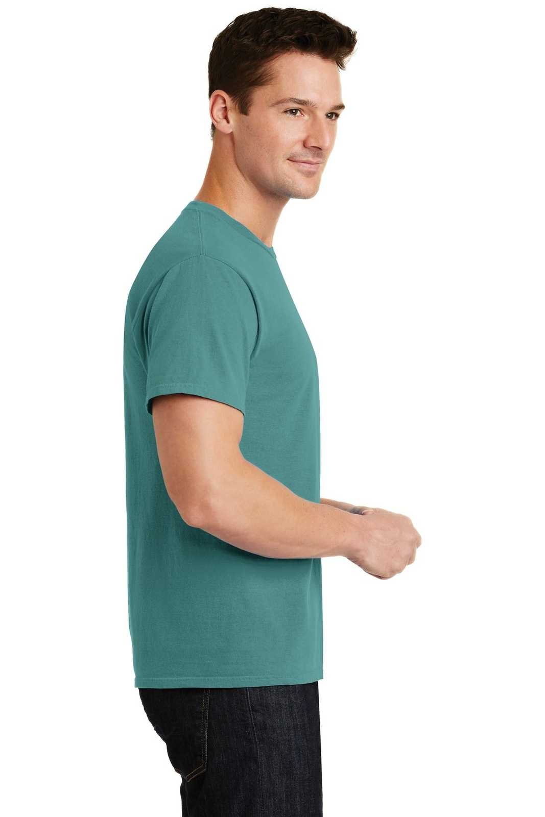 Port &amp; Company PC099 Beach Wash Garment-Dyed Tee - Peacock - HIT a Double - 3