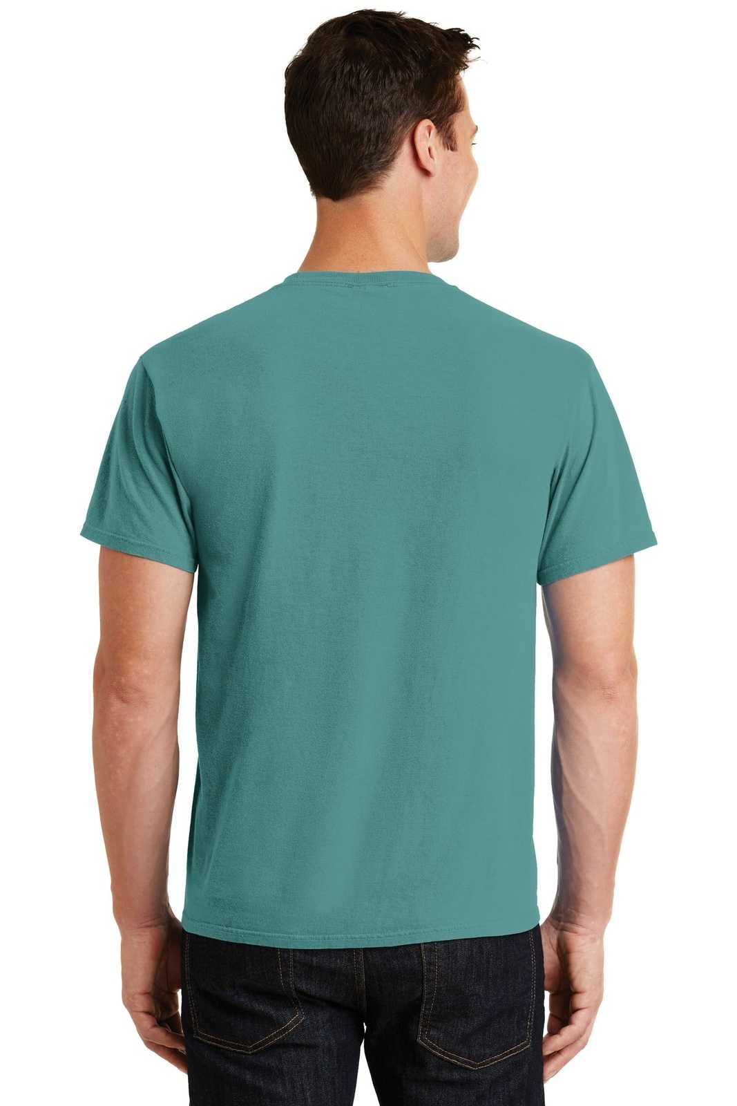 Port &amp; Company PC099 Beach Wash Garment-Dyed Tee - Peacock - HIT a Double - 2