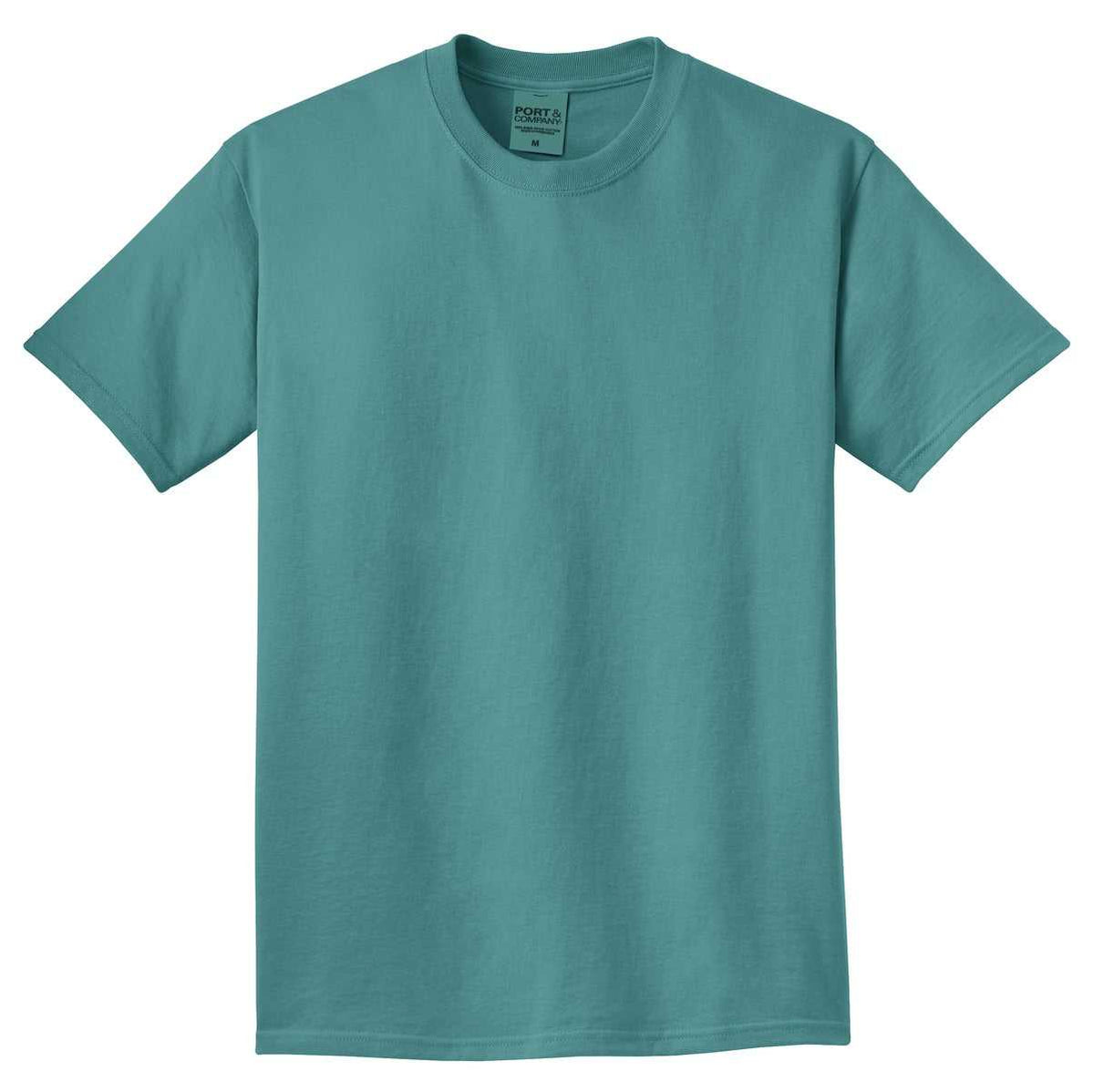 Port &amp; Company PC099 Beach Wash Garment-Dyed Tee - Peacock - HIT a Double - 5