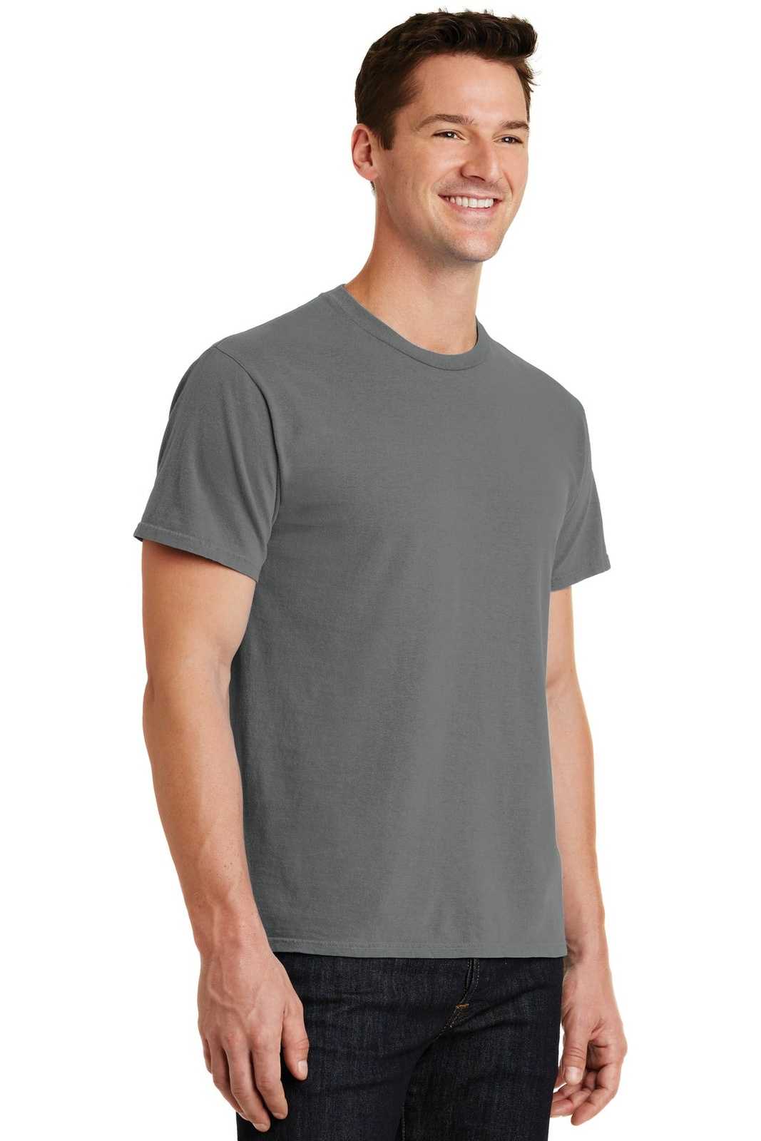 Port &amp; Company PC099 Beach Wash Garment-Dyed Tee - Pewter - HIT a Double - 4