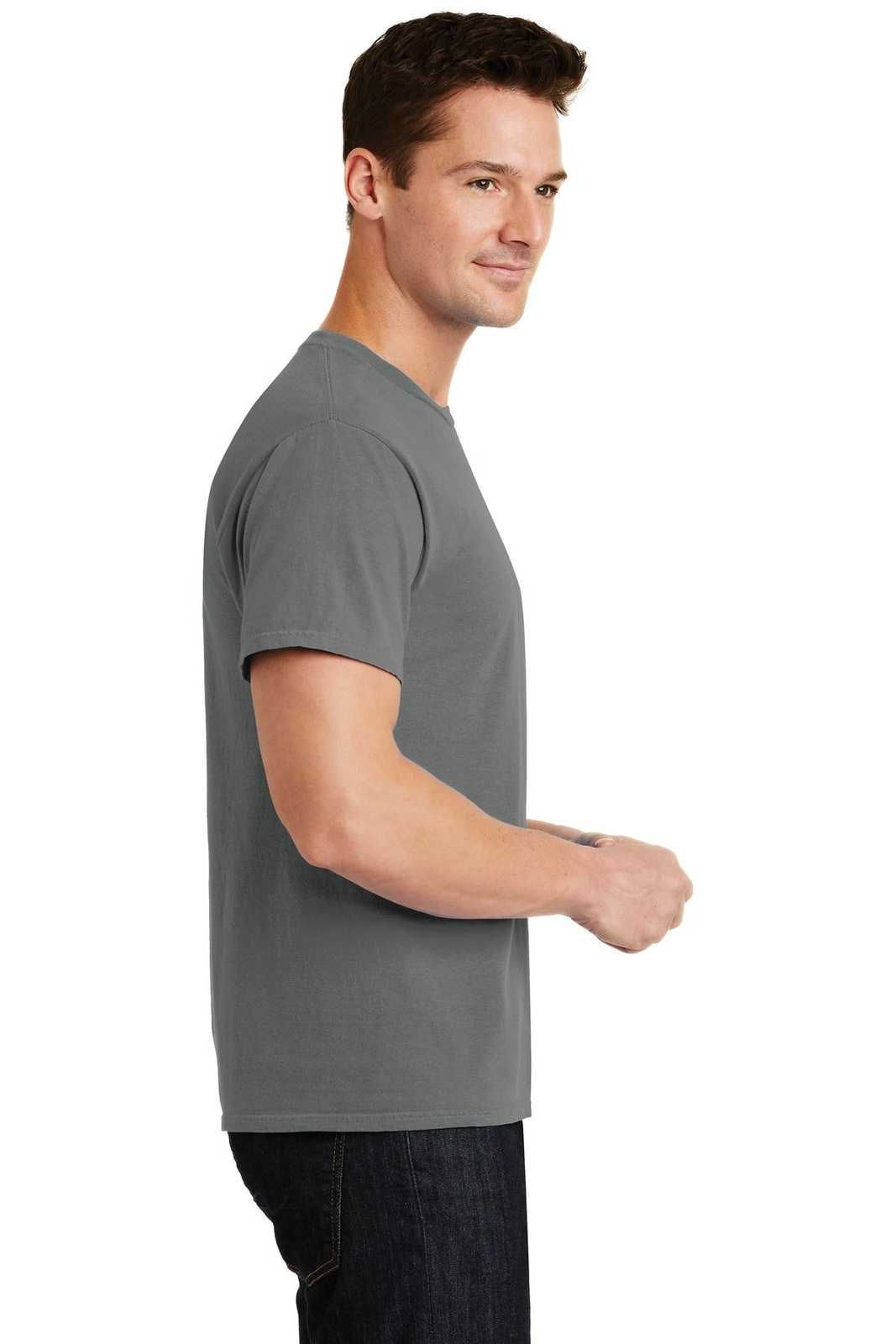 Port &amp; Company PC099 Beach Wash Garment-Dyed Tee - Pewter - HIT a Double - 3