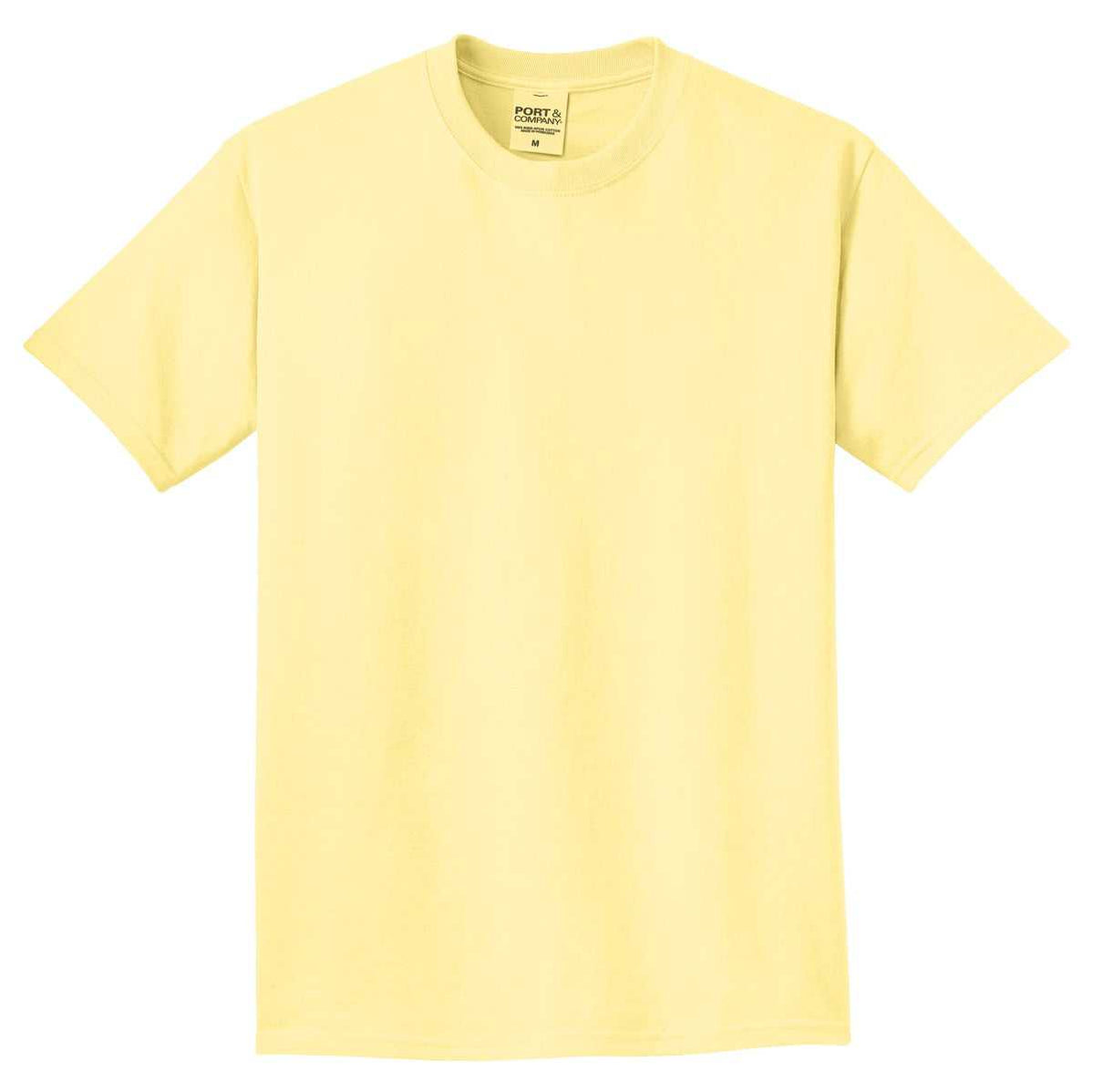 Port &amp; Company PC099 Beach Wash Garment-Dyed Tee - Popcorn - HIT a Double - 5