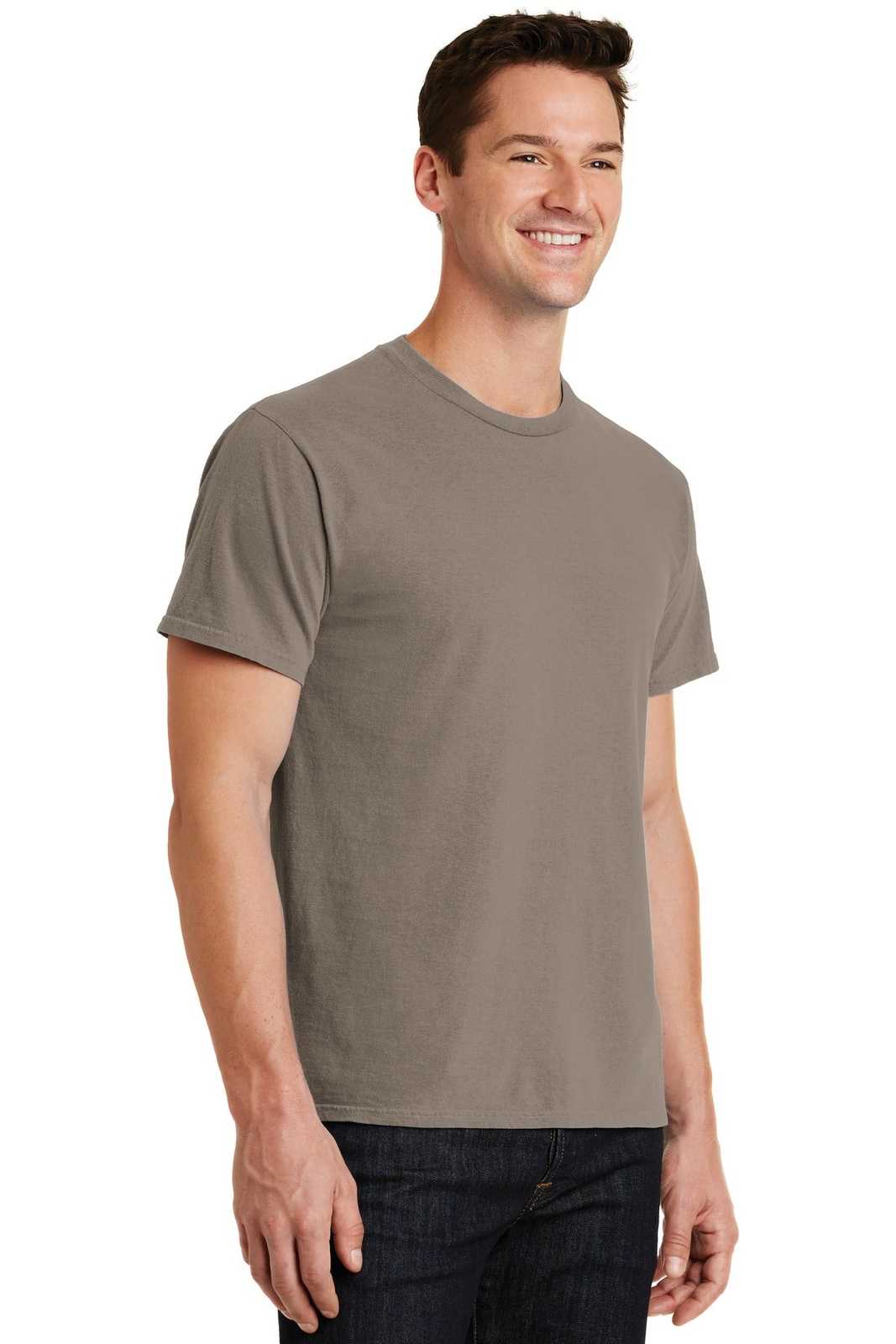 Port &amp; Company PC099 Beach Wash Garment-Dyed Tee - Taupe - HIT a Double - 4
