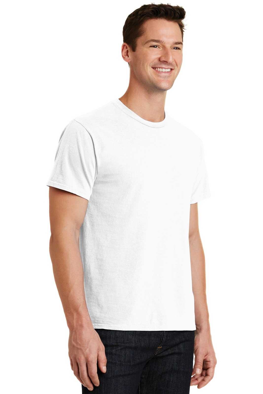 Port &amp; Company PC099 Beach Wash Garment-Dyed Tee - White - HIT a Double - 4