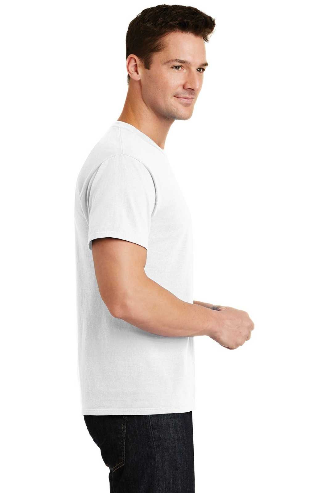 Port &amp; Company PC099 Beach Wash Garment-Dyed Tee - White - HIT a Double - 3