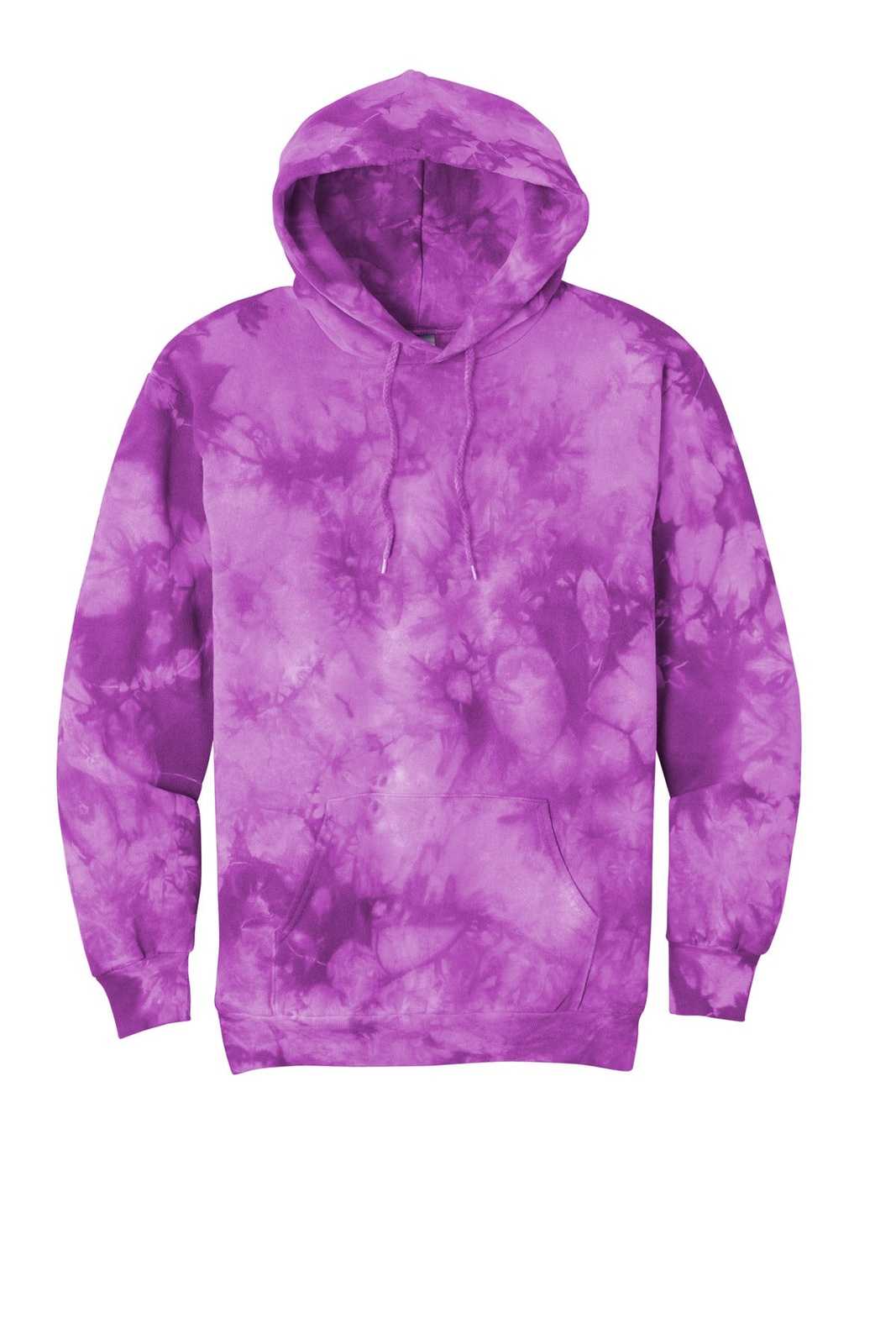 Port &amp; Company PC144 Crystal Tie-Dye Pullover Hoodie - Purple - HIT a Double - 2
