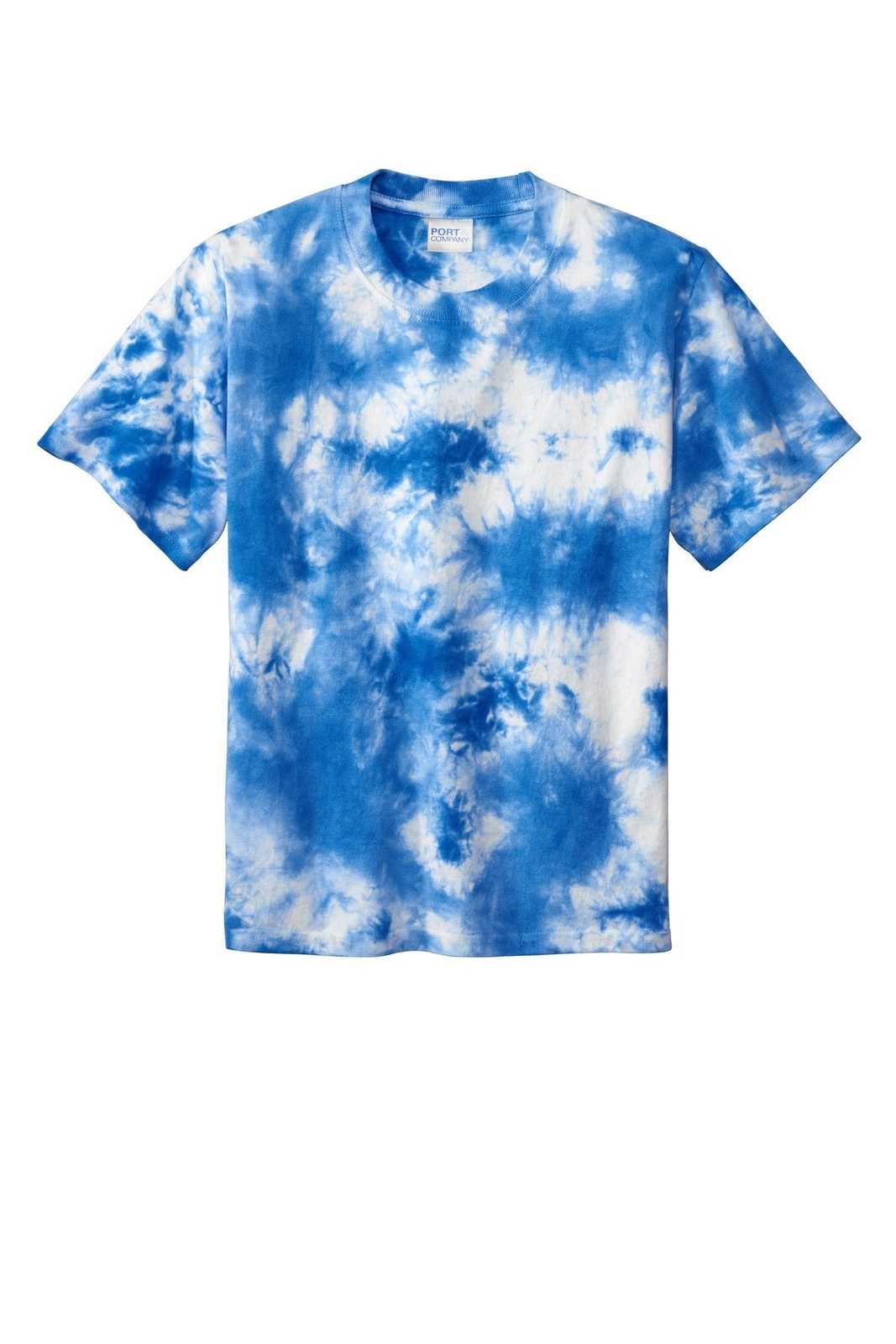 Port &amp; Company PC145Y Youth Crystal Tie-Dye Tee - True Royal - HIT a Double - 2