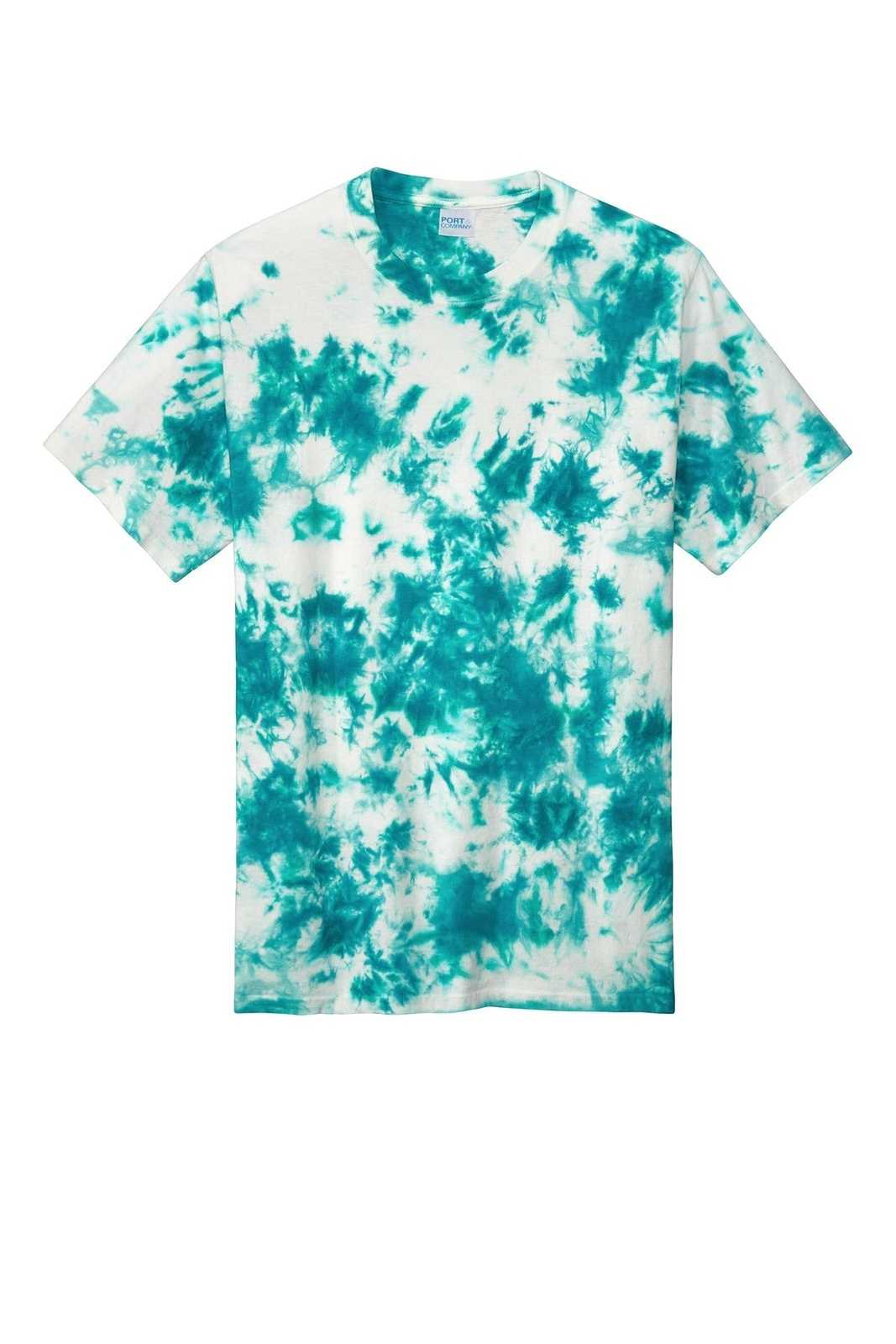 Port &amp; Company PC145 Crystal Tie-Dye Tee - Teal - HIT a Double - 5