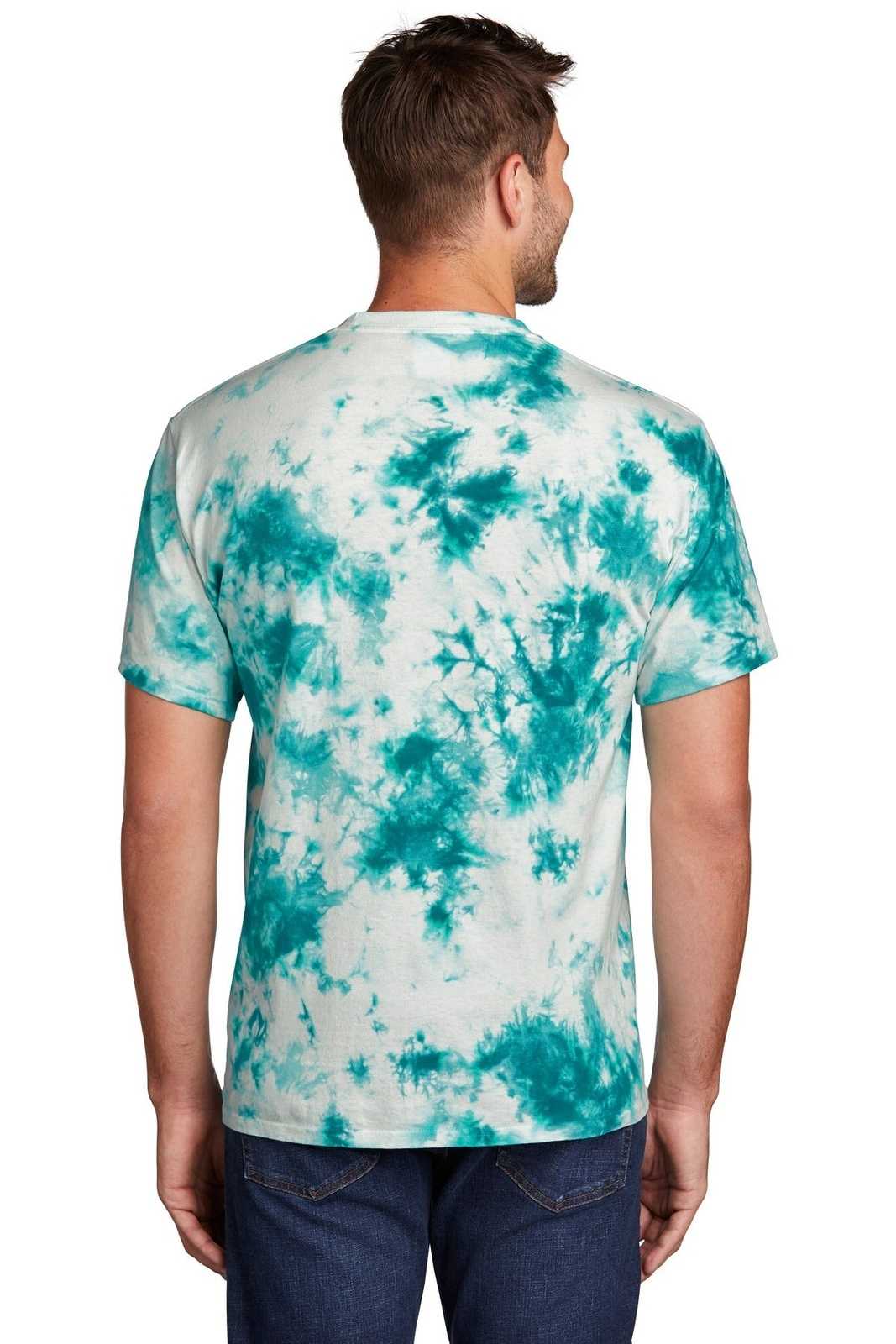 Port &amp; Company PC145 Crystal Tie-Dye Tee - Teal - HIT a Double - 2