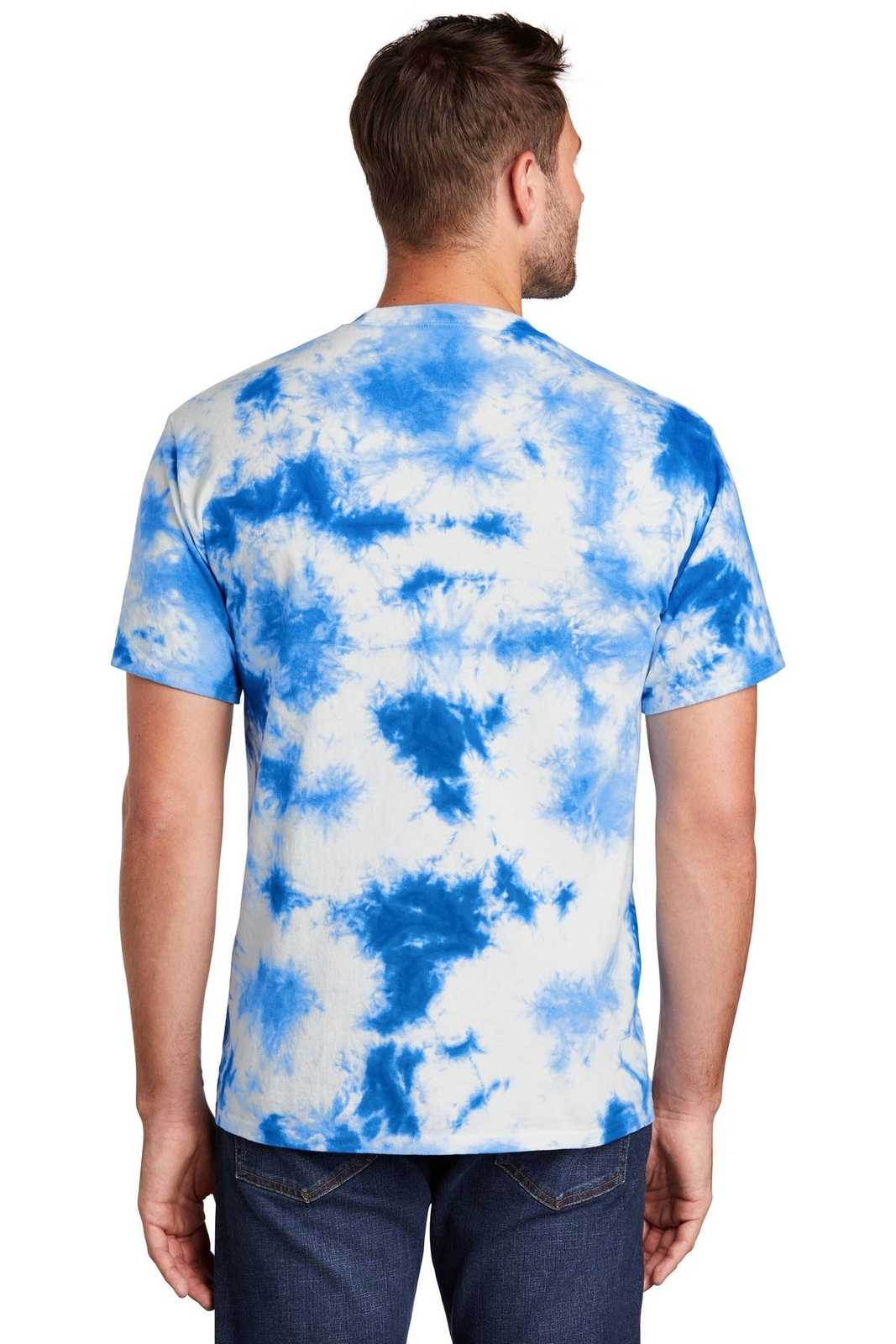 Port &amp; Company PC145 Crystal Tie-Dye Tee - True Royal - HIT a Double - 2