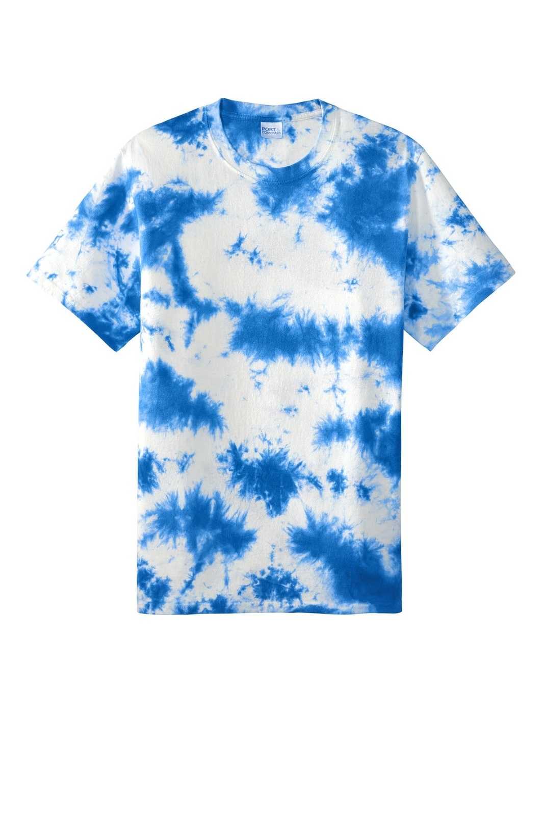 Port &amp; Company PC145 Crystal Tie-Dye Tee - True Royal - HIT a Double - 5