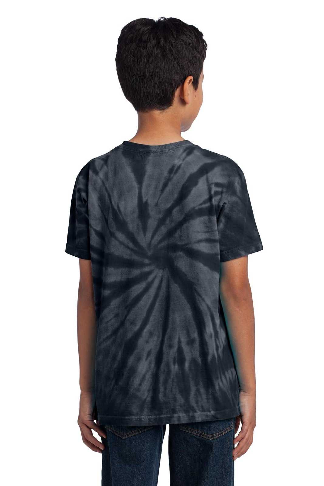 Port &amp; Company PC147Y Youth Tie-Dye Tee - Black - HIT a Double - 2
