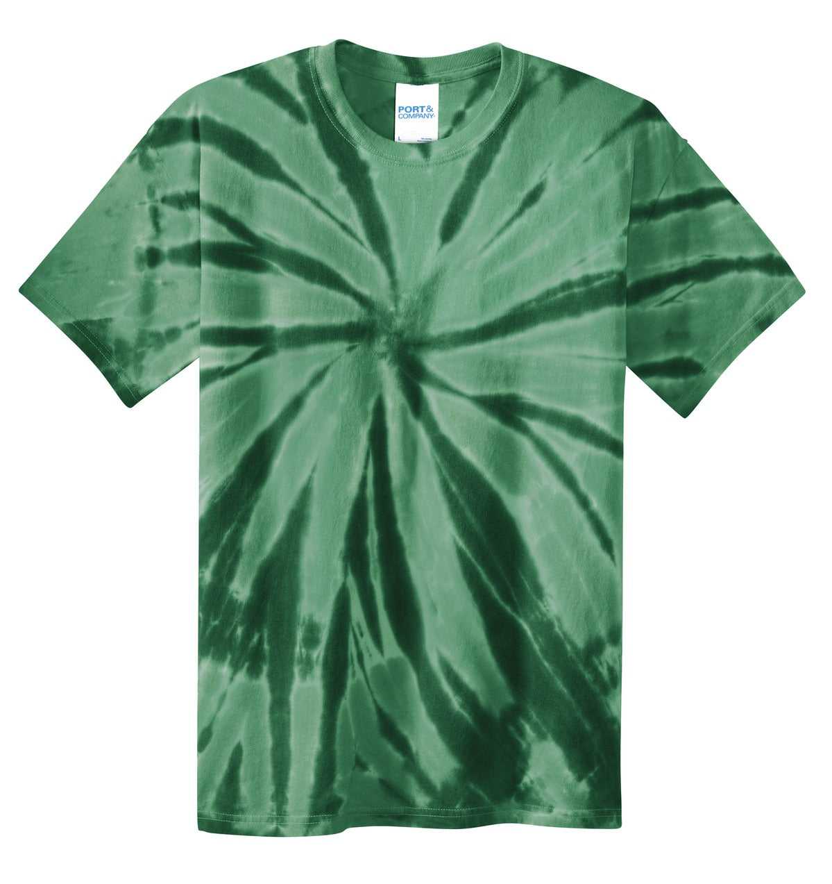 Port &amp; Company PC147Y Youth Tie-Dye Tee - Forest Green - HIT a Double - 5