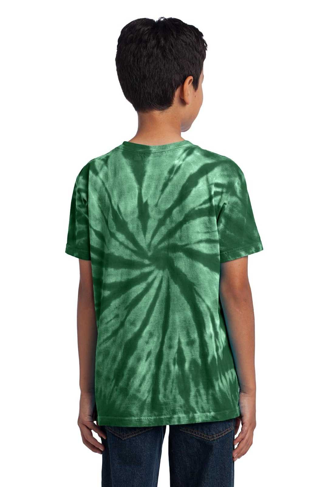 Port &amp; Company PC147Y Youth Tie-Dye Tee - Forest Green - HIT a Double - 2