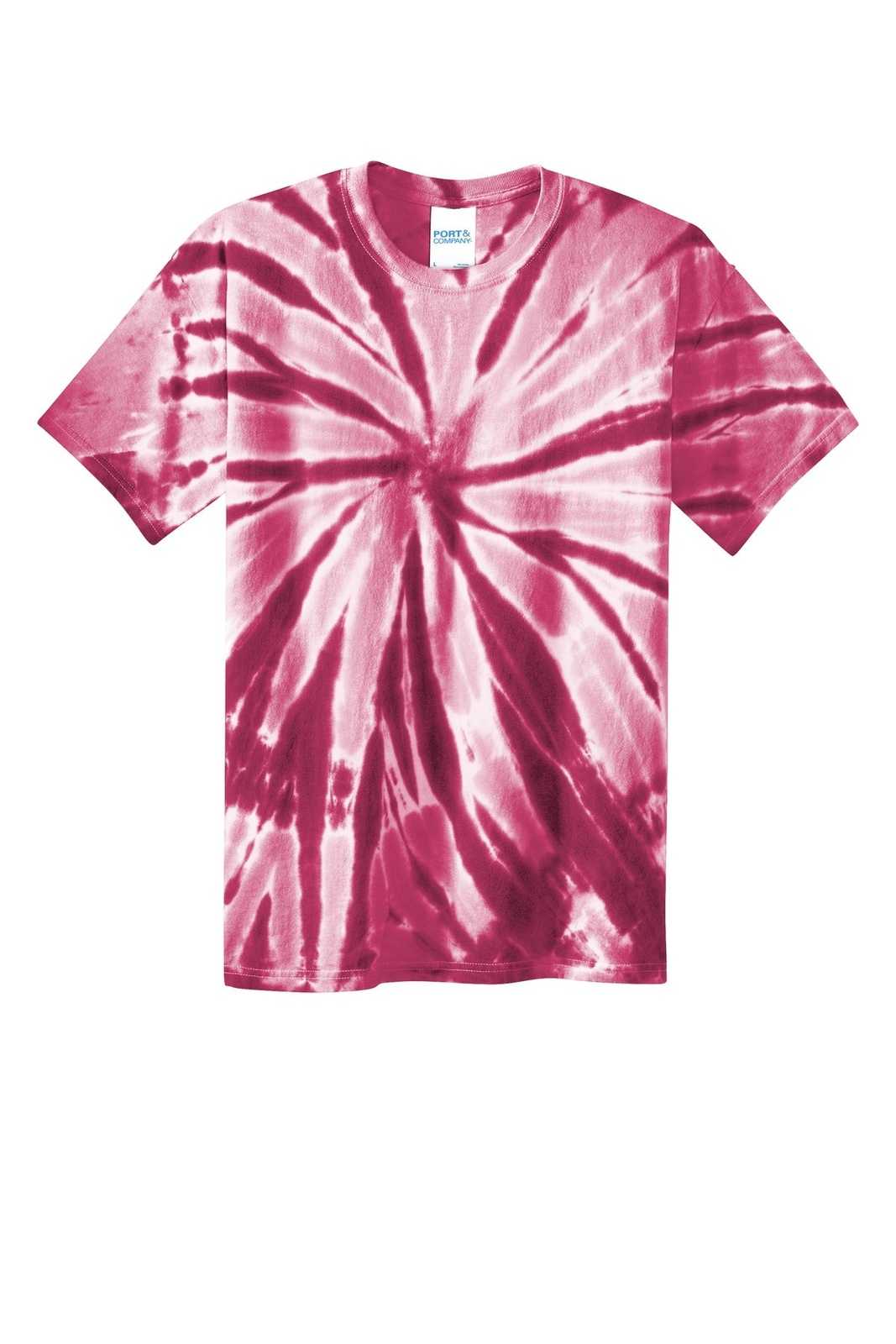Port &amp; Company PC147Y Youth Tie-Dye Tee - Maroon - HIT a Double - 5