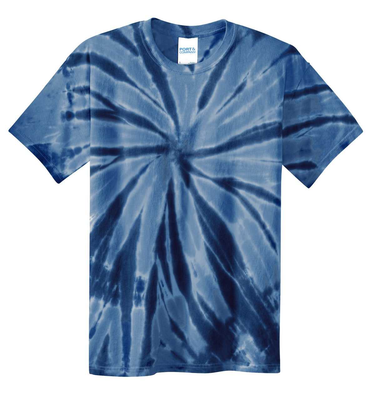 Port &amp; Company PC147Y Youth Tie-Dye Tee - Navy - HIT a Double - 5
