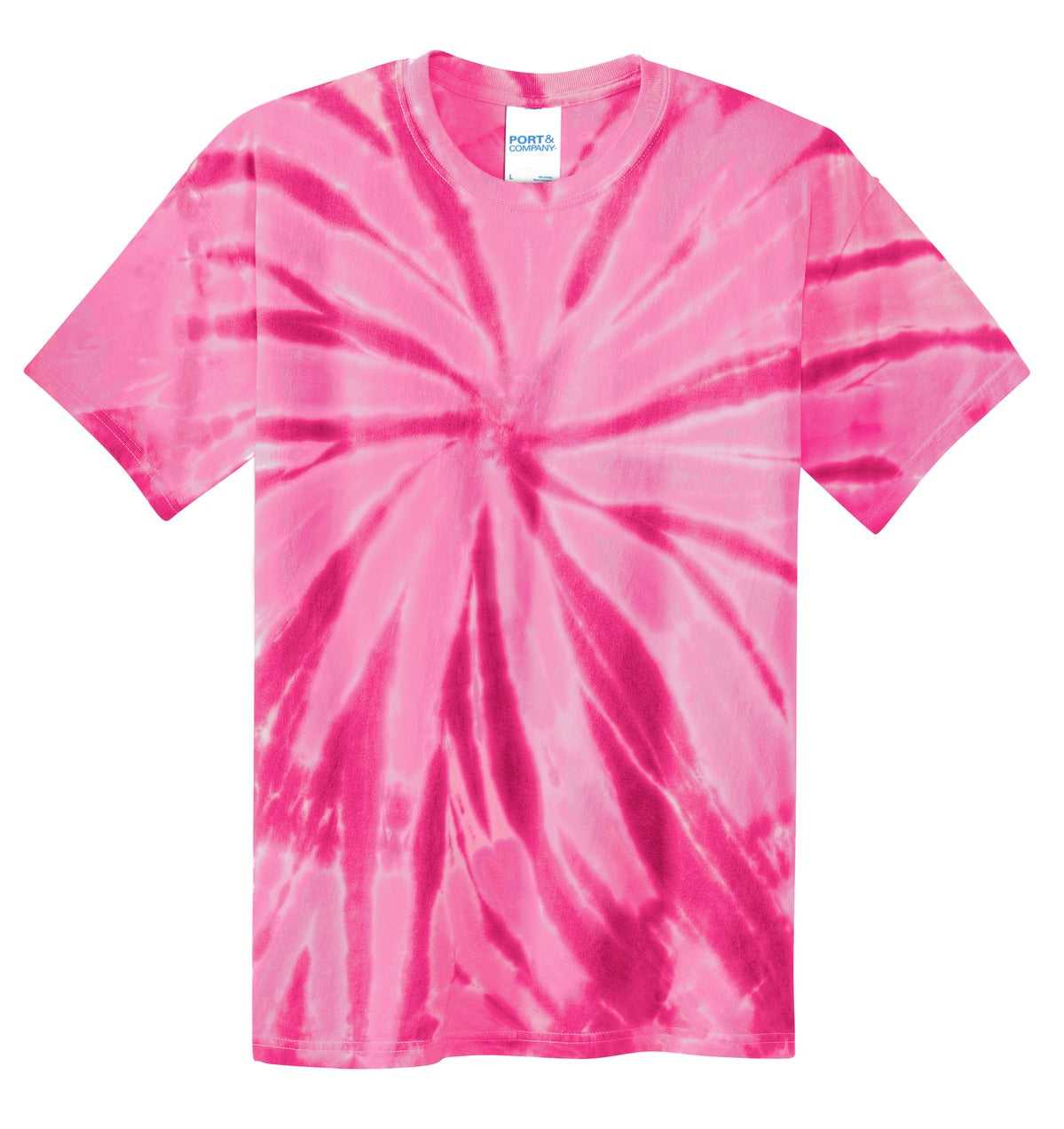 Port &amp; Company PC147Y Youth Tie-Dye Tee - Pink - HIT a Double - 5