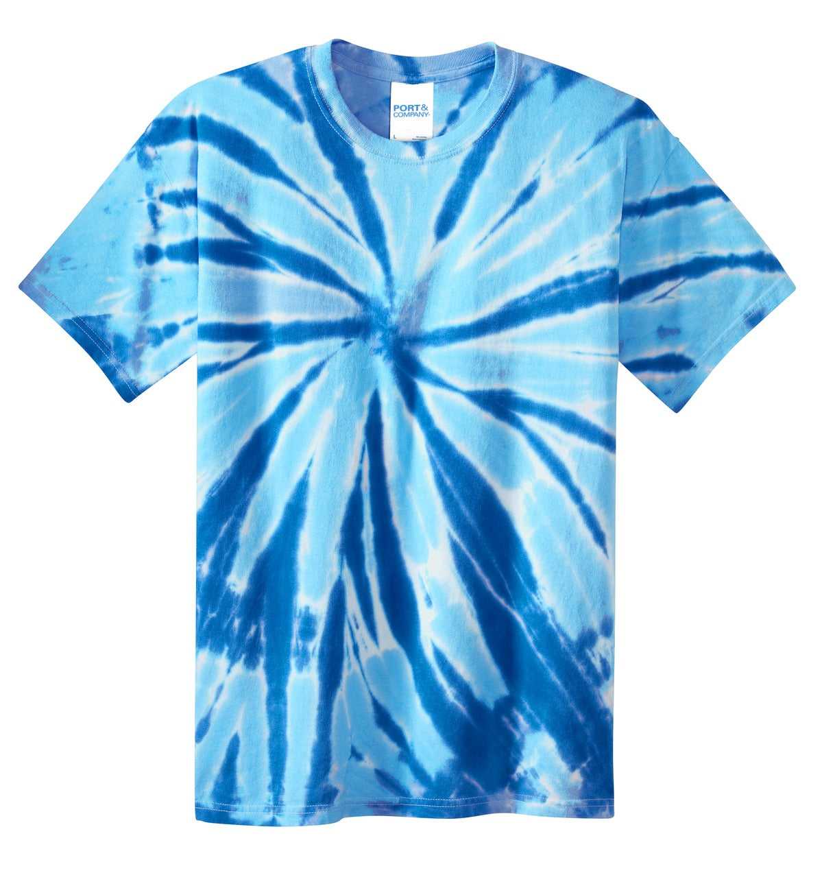 Port &amp; Company PC147Y Youth Tie-Dye Tee - Royal - HIT a Double - 5