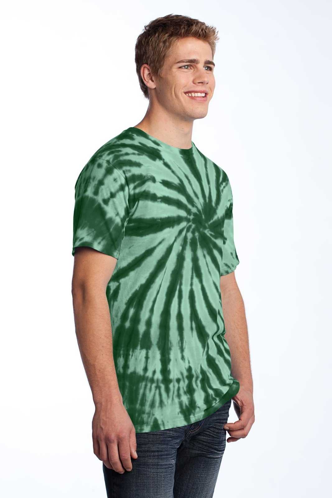 Port &amp; Company PC147 Tie-Dye Tee - Forest Green - HIT a Double - 4