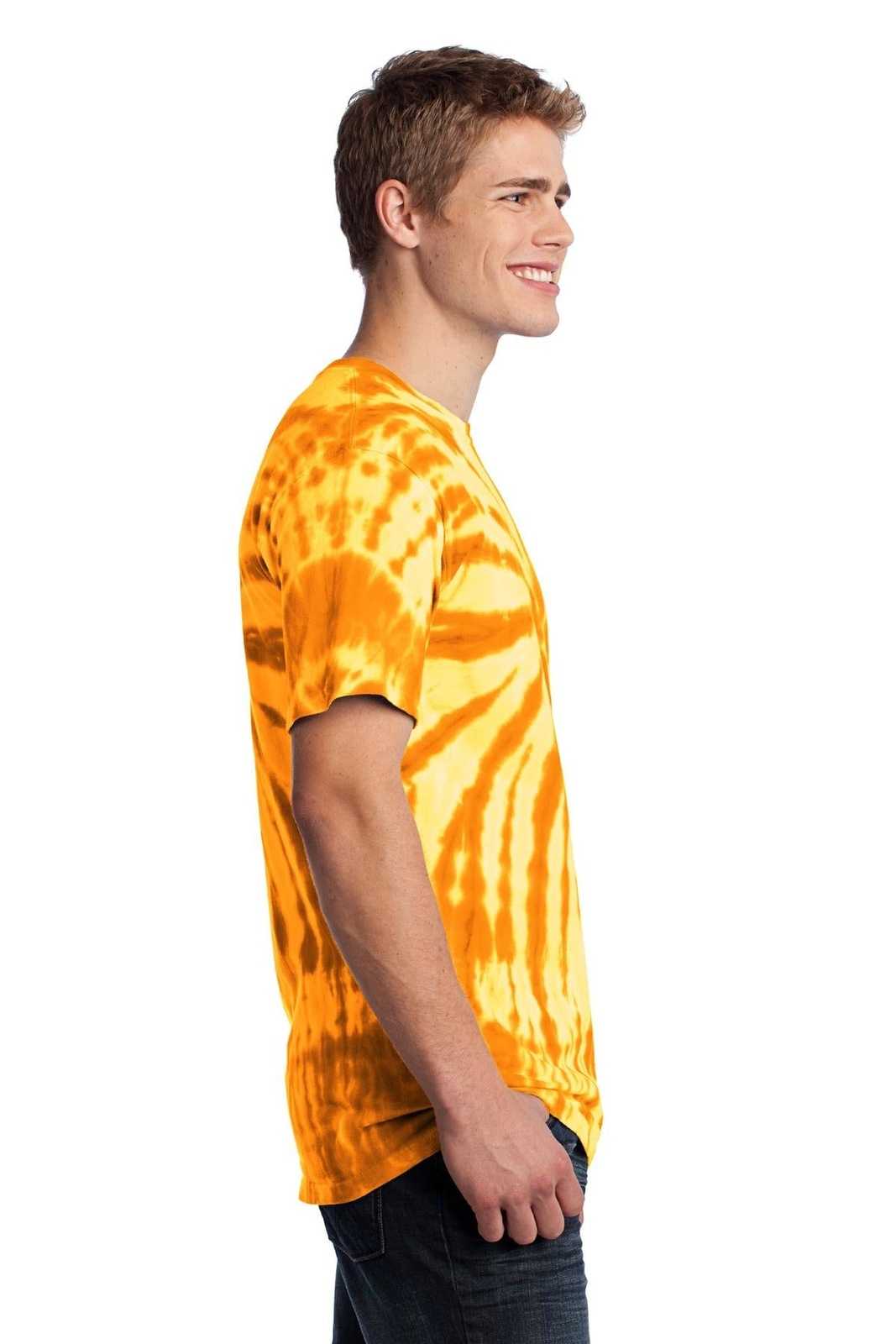 Port &amp; Company PC147 Tie-Dye Tee - Gold - HIT a Double - 3