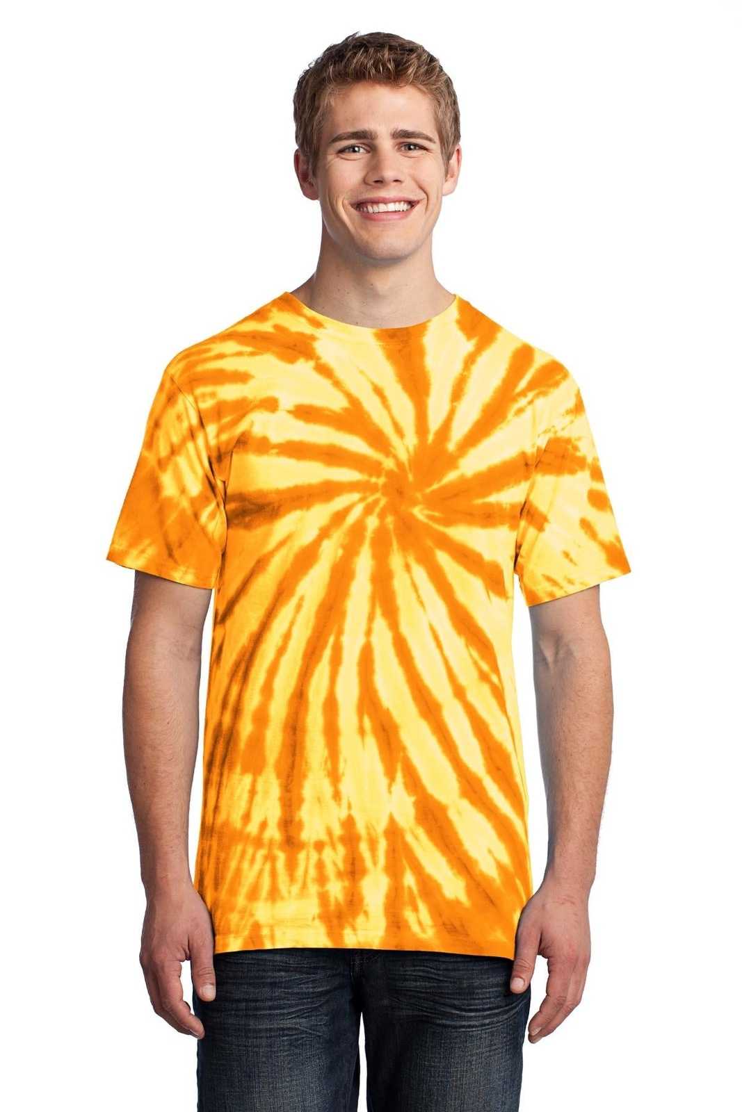Port &amp; Company PC147 Tie-Dye Tee - Gold - HIT a Double - 1