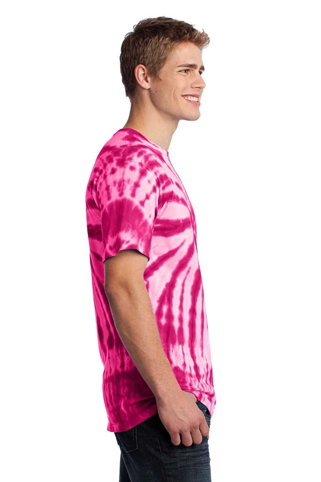 Port &amp; Company PC147 Tie-Dye Tee - Pink - HIT a Double - 3