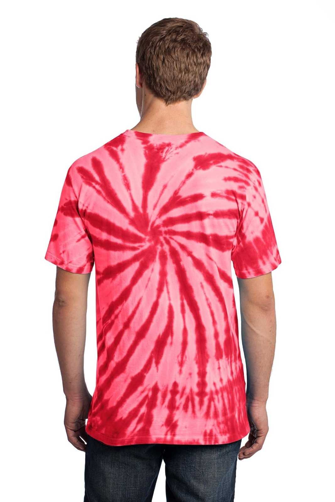 Port &amp; Company PC147 Tie-Dye Tee - Red - HIT a Double - 2