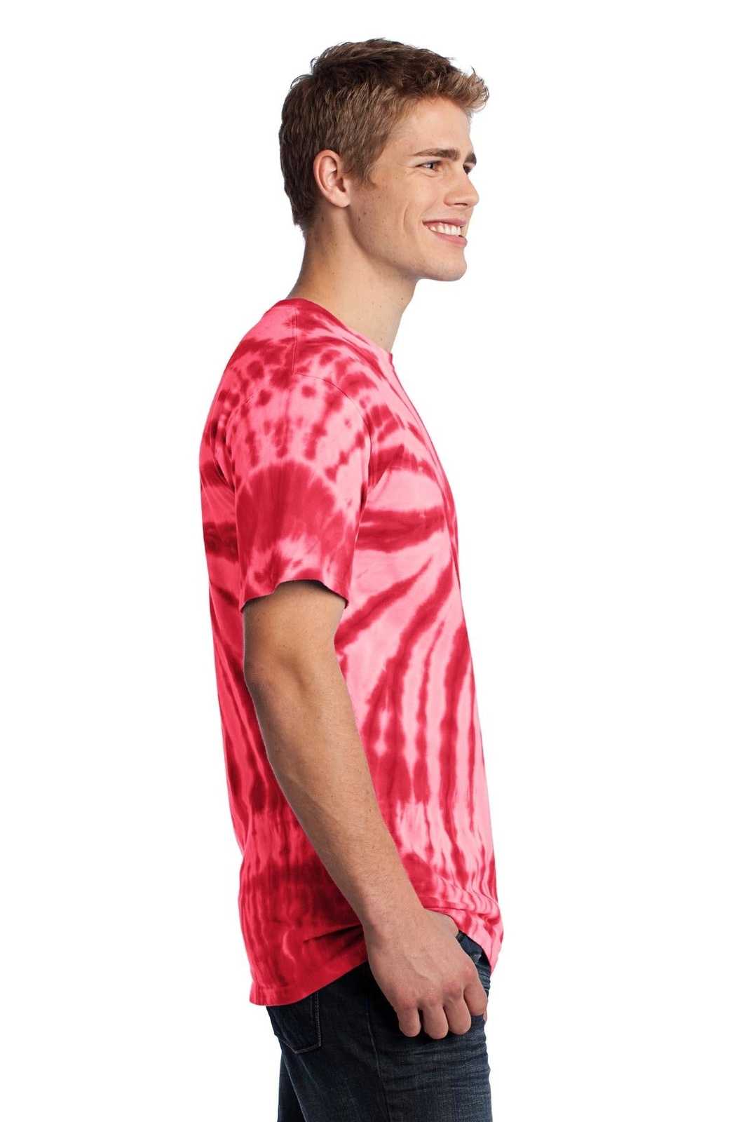 Port &amp; Company PC147 Tie-Dye Tee - Red - HIT a Double - 3