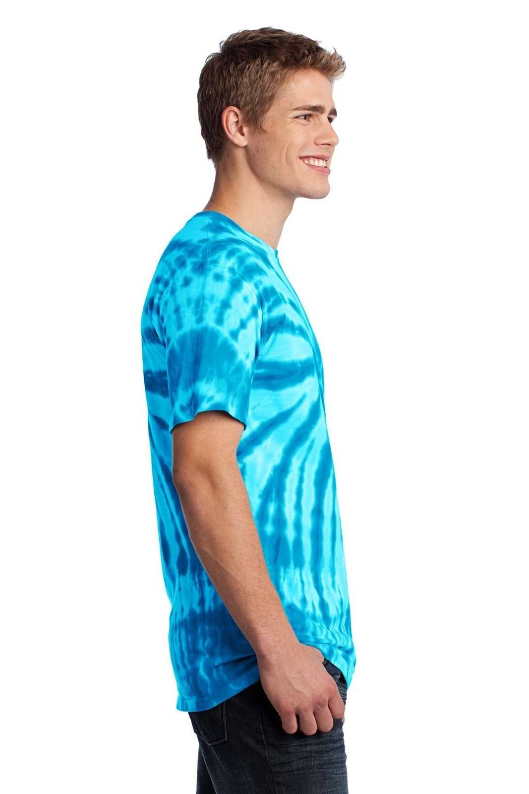 Port &amp; Company PC147 Tie-Dye Tee - Turquoise - HIT a Double - 3