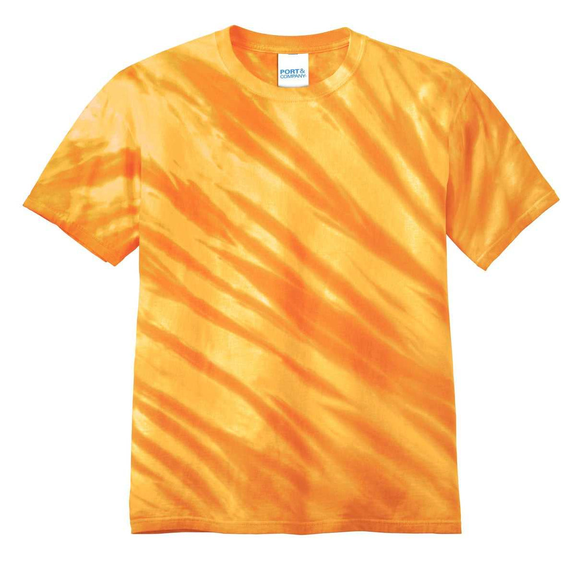 Port &amp; Company PC148 Tiger Stripe Tie-Dye Tee - Gold - HIT a Double - 5