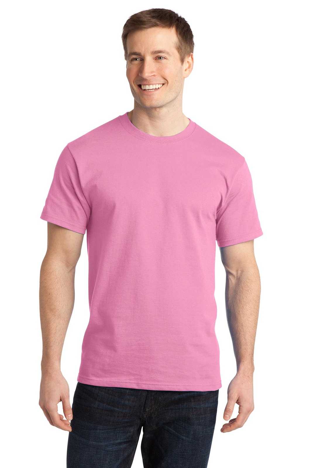 Port &amp; Company PC150 Ring Spun Cotton Tee - Candy Pink - HIT a Double - 1