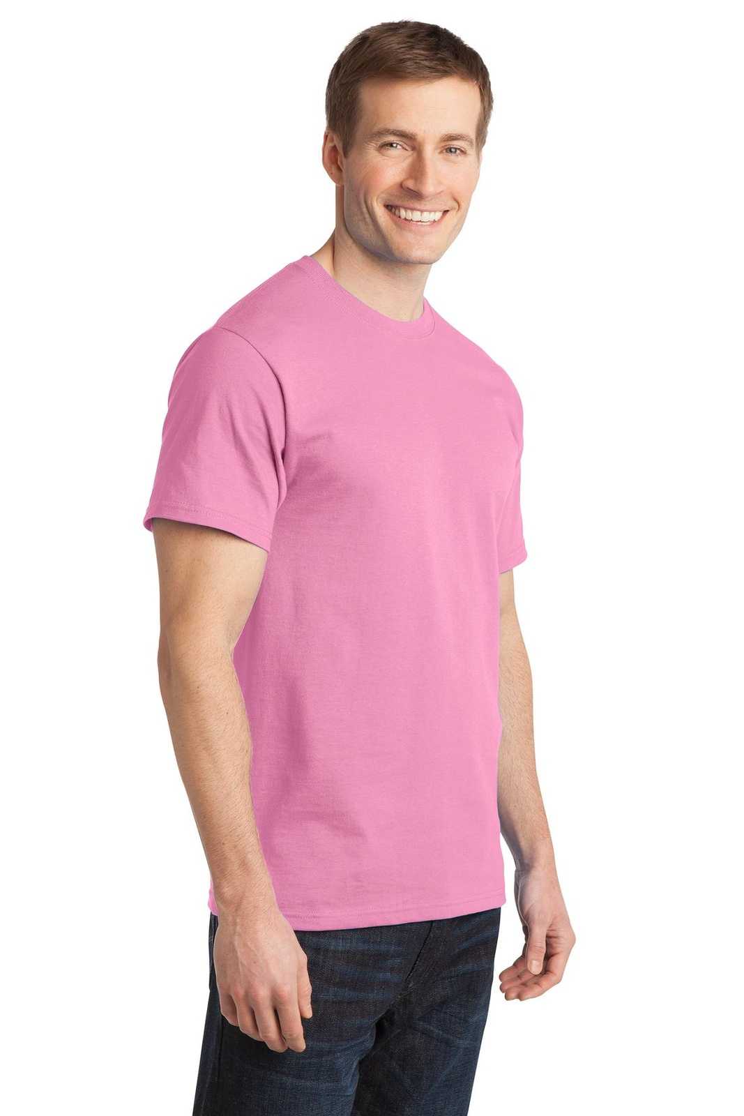Port &amp; Company PC150 Ring Spun Cotton Tee - Candy Pink - HIT a Double - 4