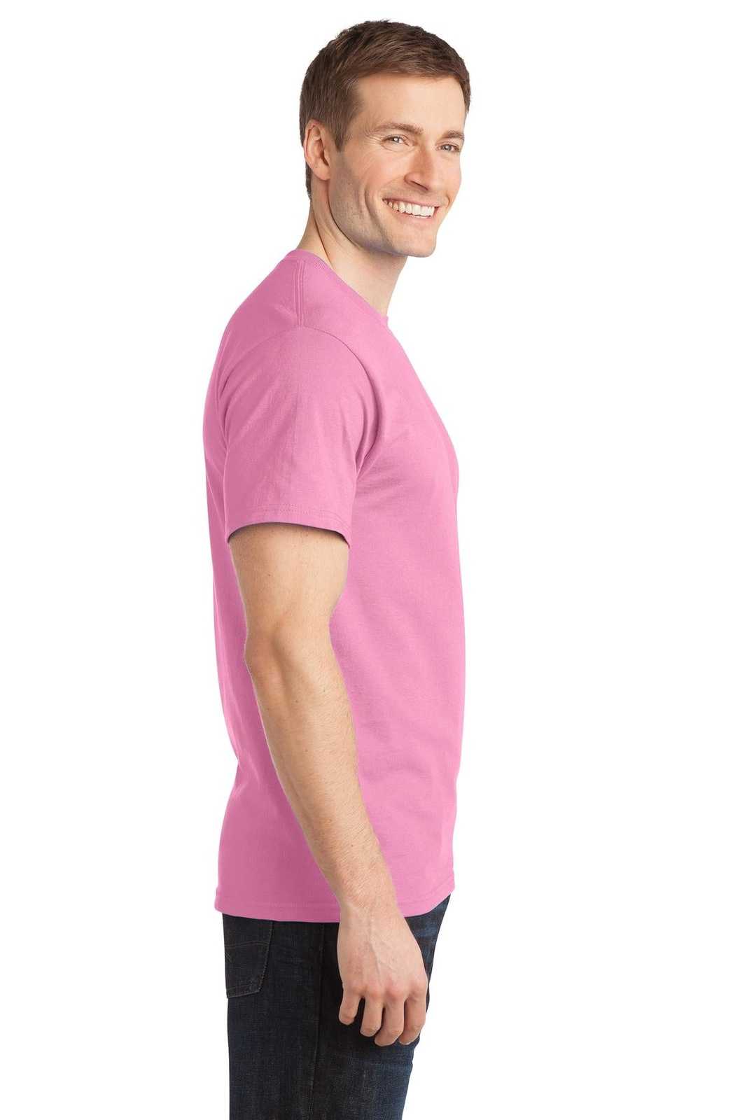 Port &amp; Company PC150 Ring Spun Cotton Tee - Candy Pink - HIT a Double - 3