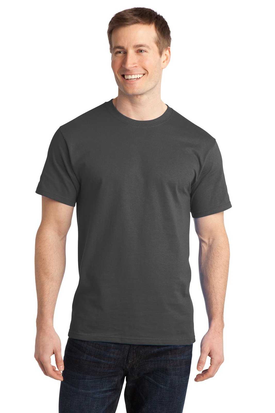 Port &amp; Company PC150 Ring Spun Cotton Tee - Charcoal - HIT a Double - 1
