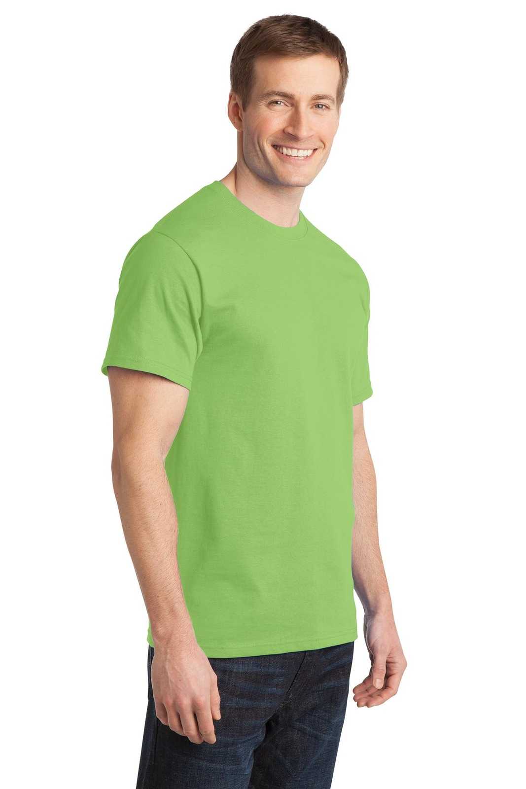 Port &amp; Company PC150 Ring Spun Cotton Tee - Lime - HIT a Double - 4