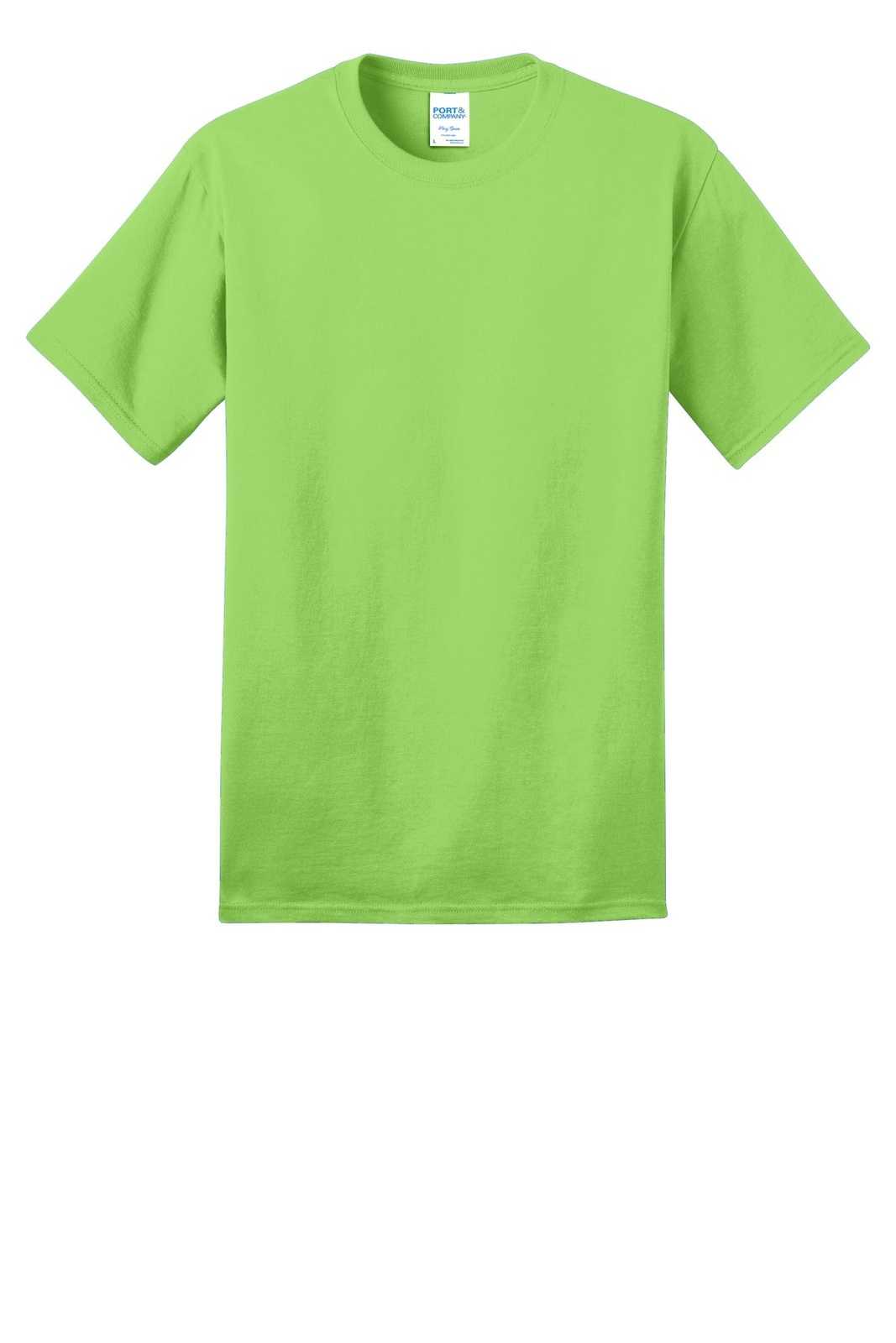 Port &amp; Company PC150 Ring Spun Cotton Tee - Lime - HIT a Double - 5