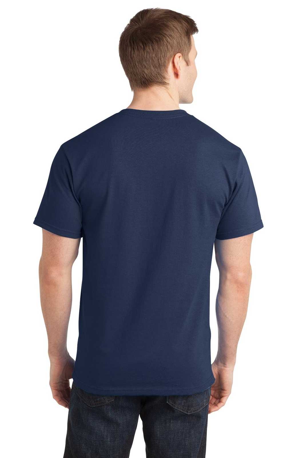 Port &amp; Company PC150 Ring Spun Cotton Tee - Navy - HIT a Double - 2