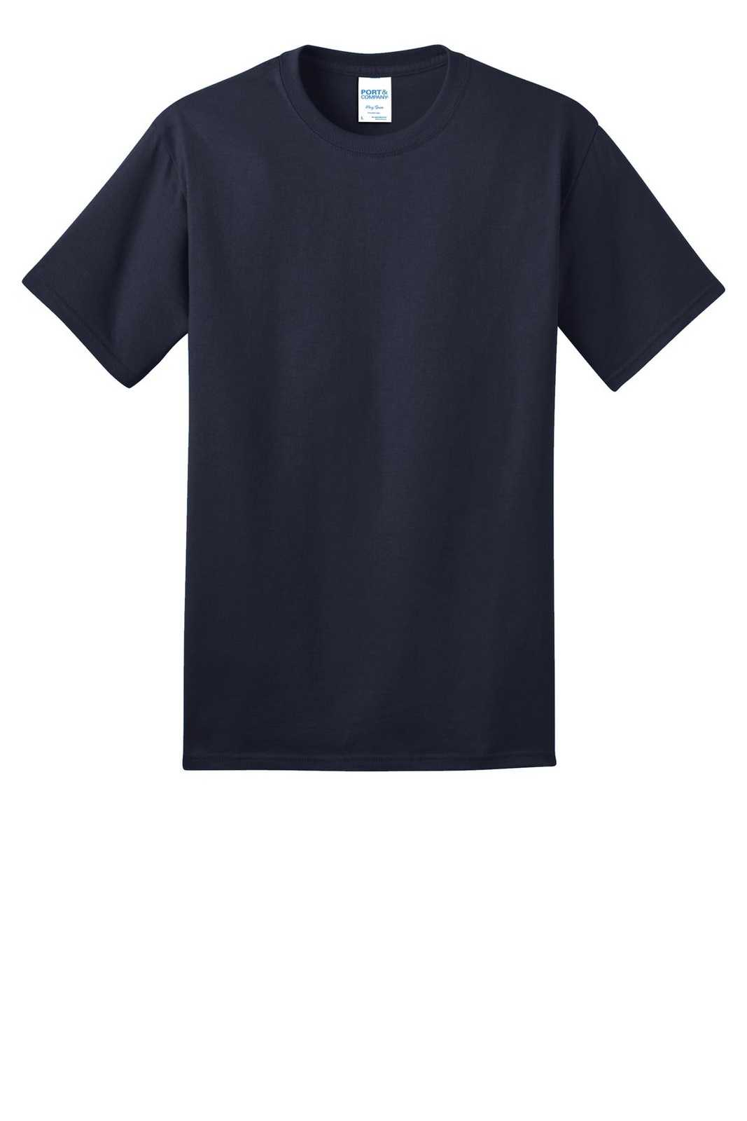 Port &amp; Company PC150 Ring Spun Cotton Tee - Navy - HIT a Double - 5